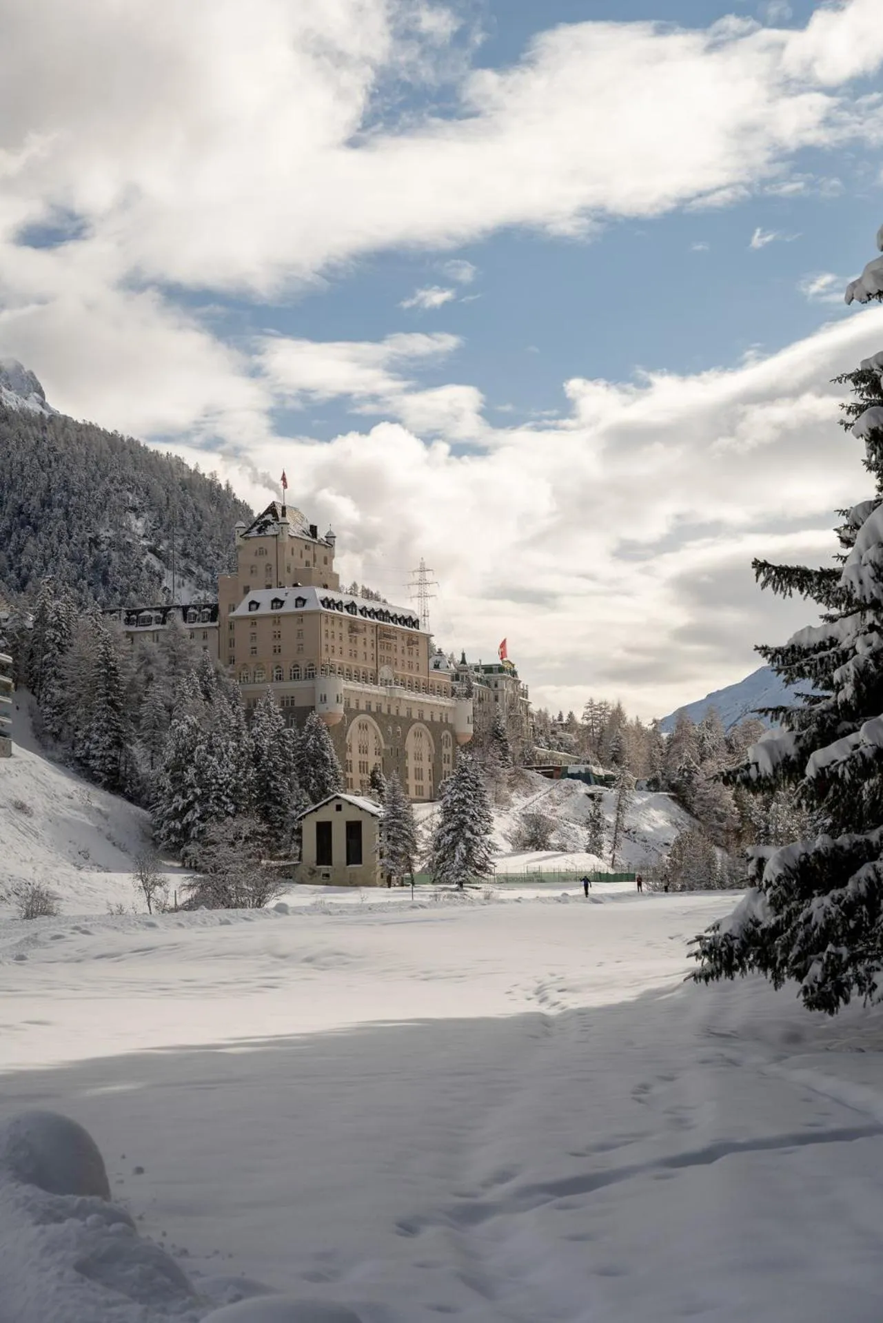 Property building in Schloss Hotel & Spa Pontresina