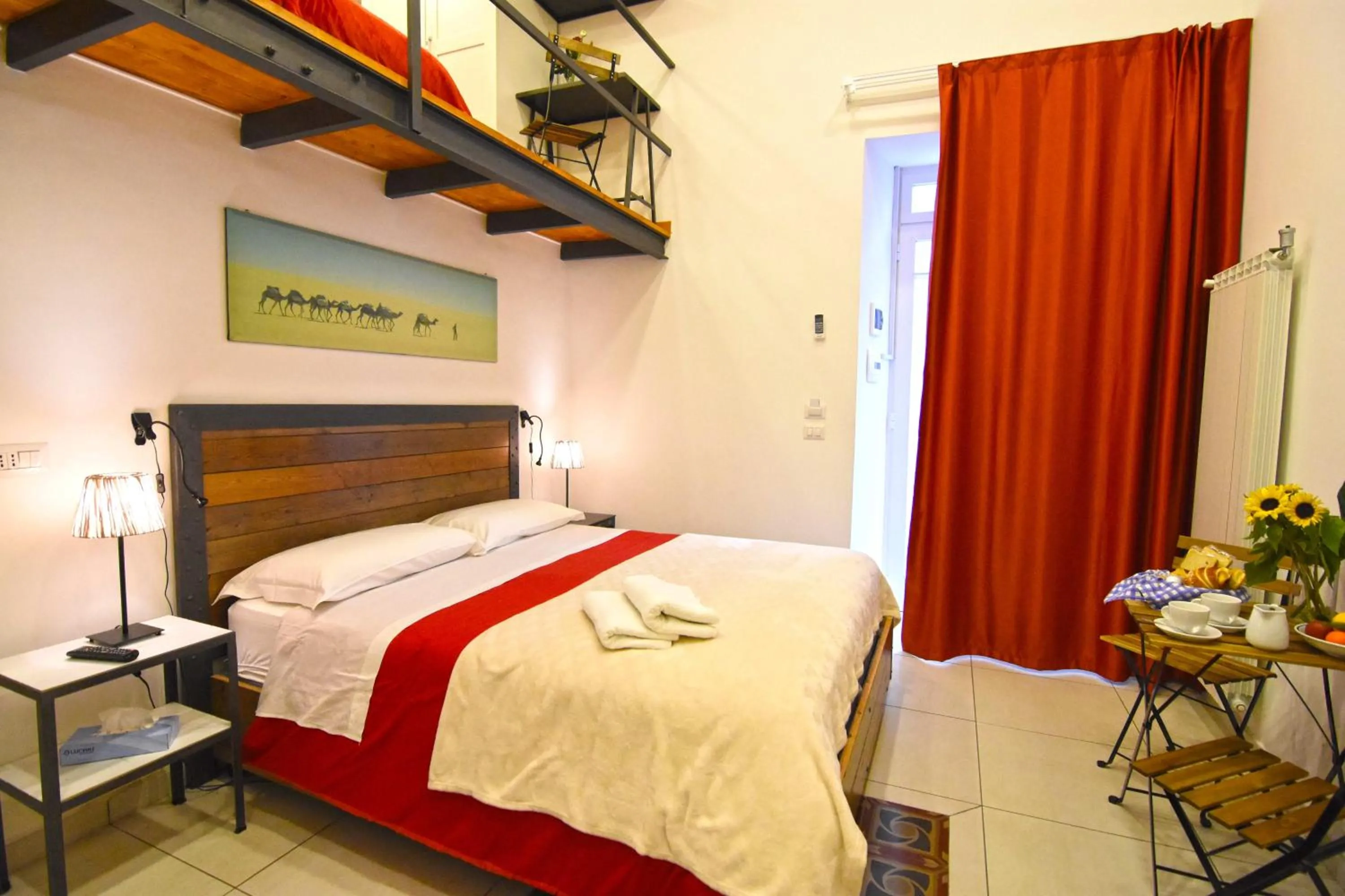 Bathroom, Bed in B&B Ninarella Napoli