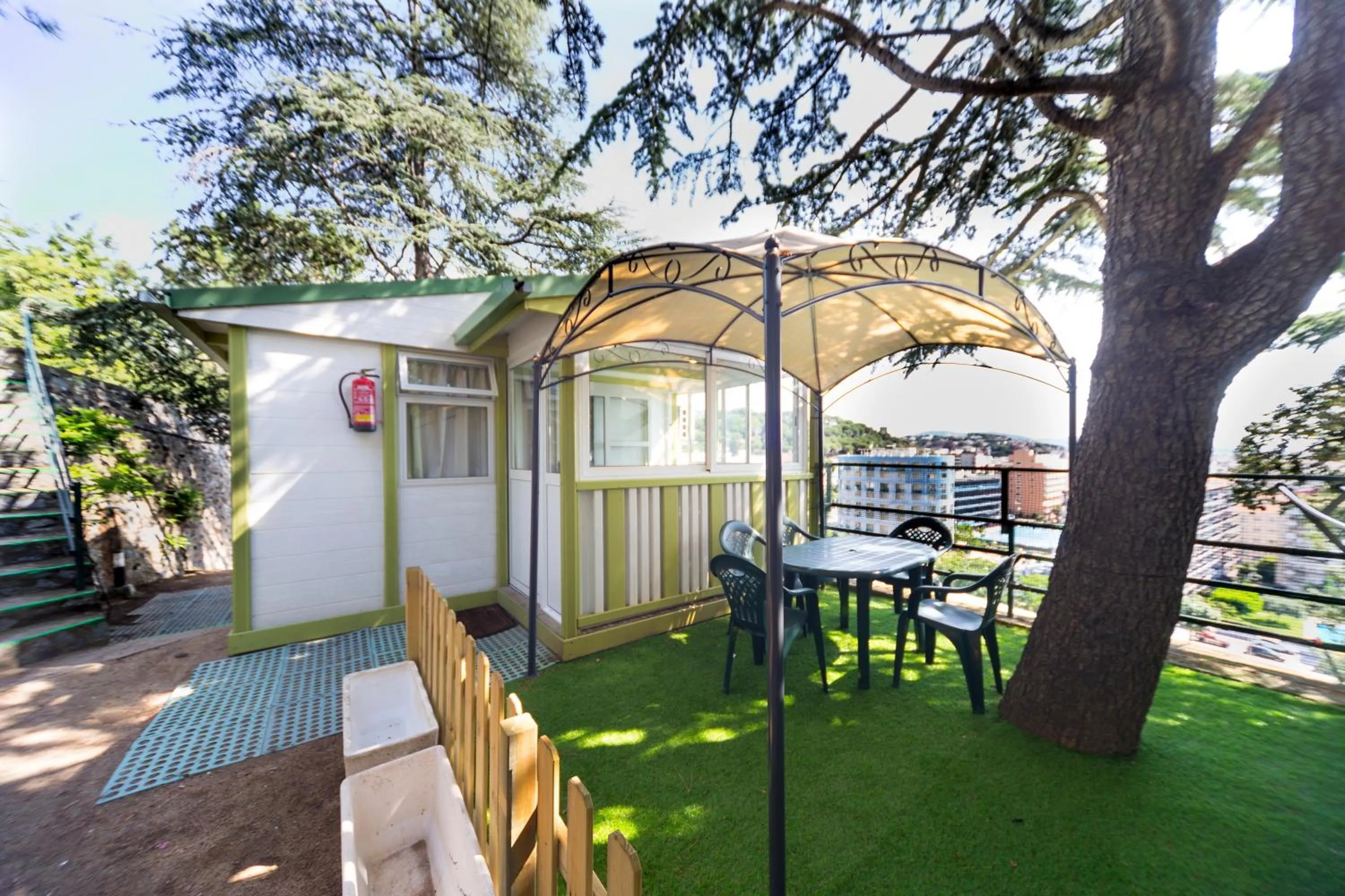 Balcony/Terrace in Camping Bungalows El Far