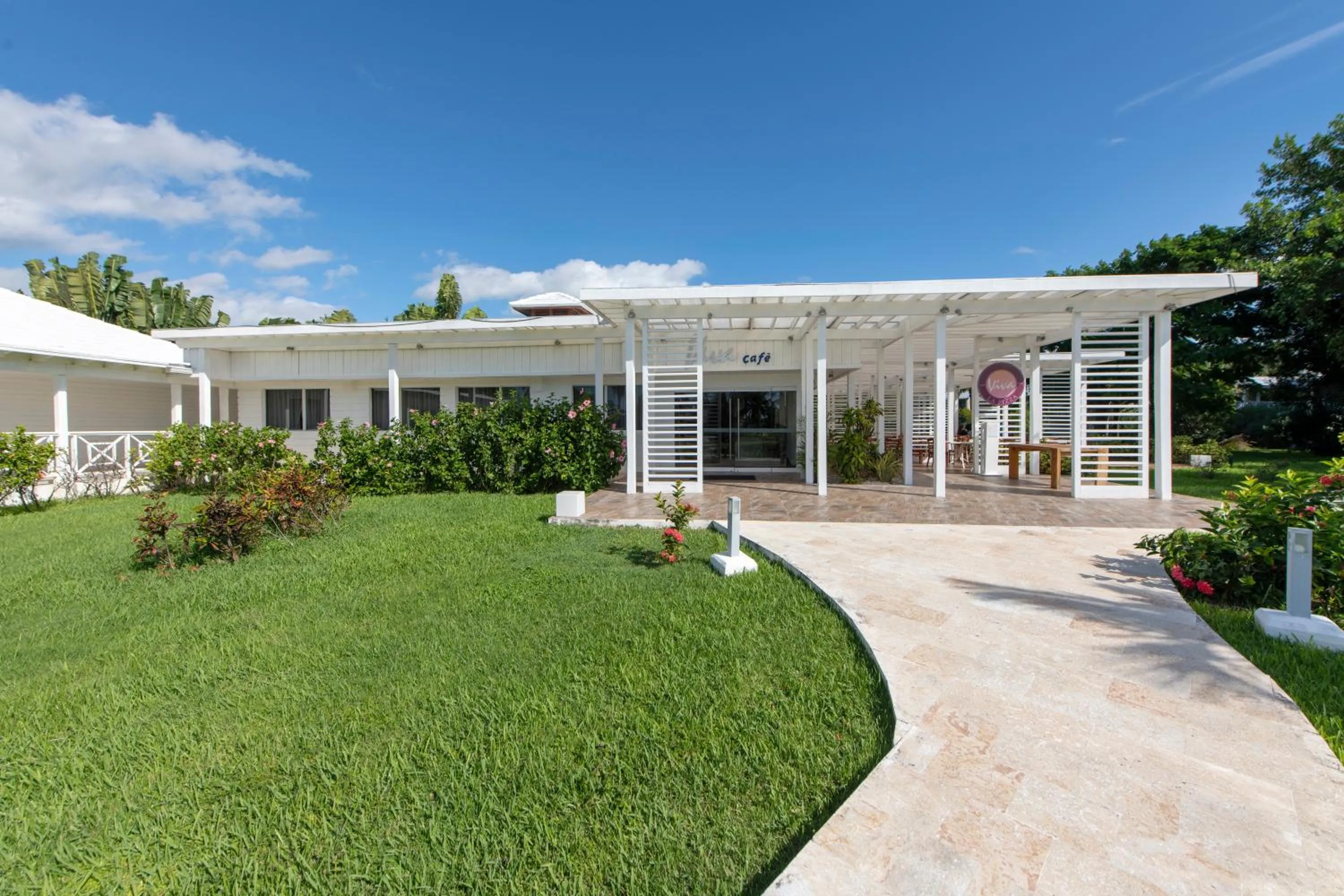 Patio in Viva Fortuna Beach by Wyndham, A Trademark All Inclusive