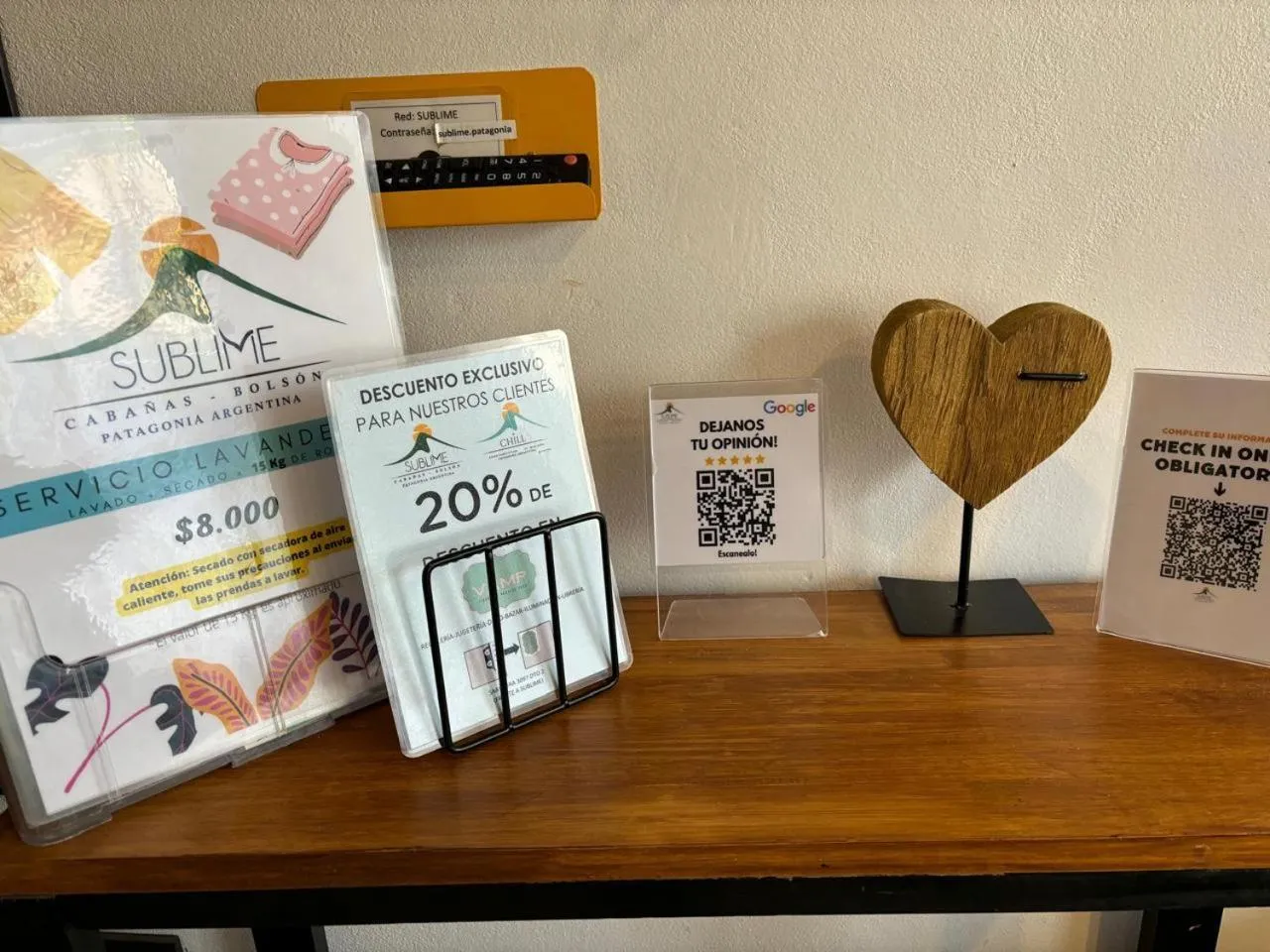 laundry in Cabañas Sublime Bolson