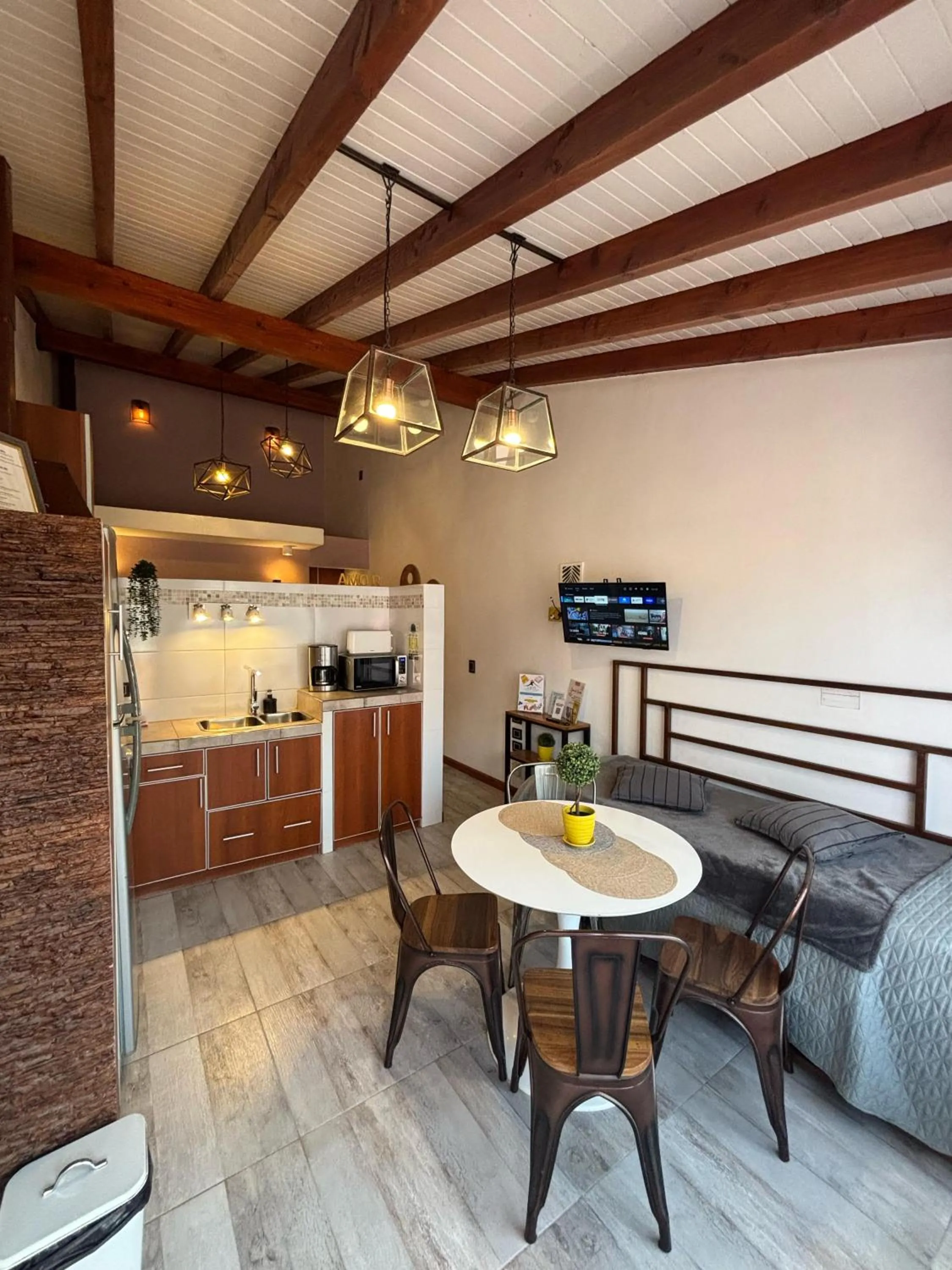 Kitchen or kitchenette in Cabañas Sublime Bolson