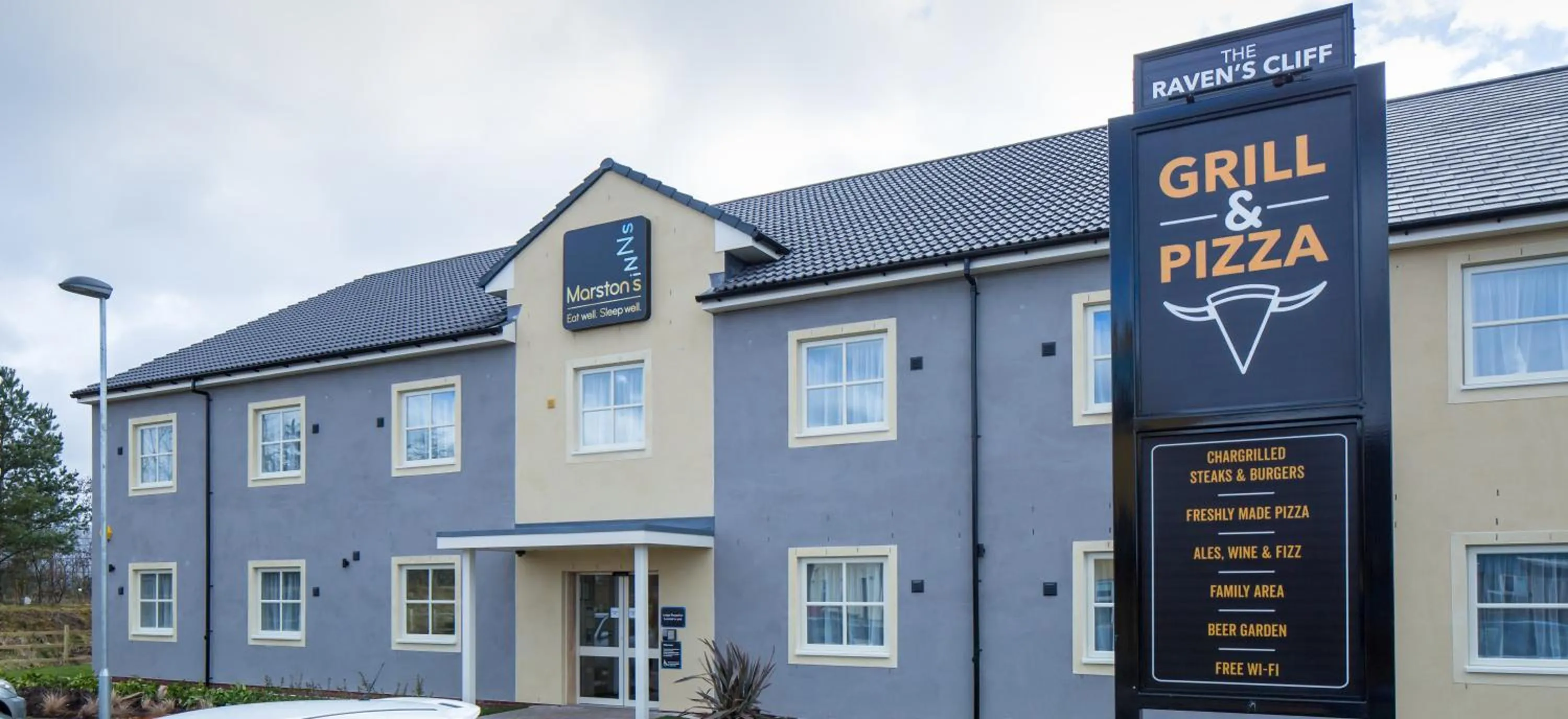 Property building in The Raven’s Cliff Lodge by Marston's Inns