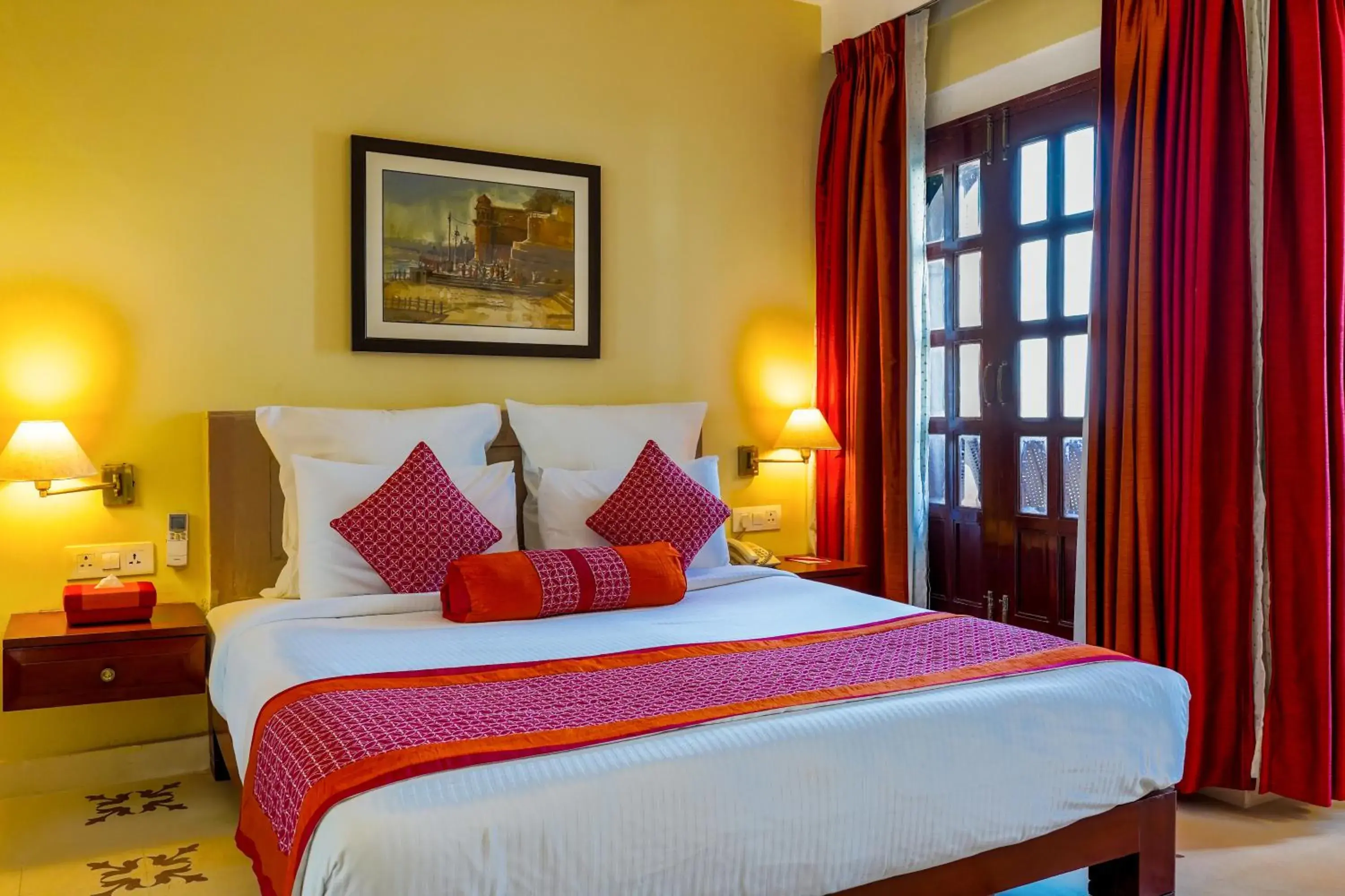 Bed in Guleria Kothi at Ganges Bed in Guleria Kothi at Ganges