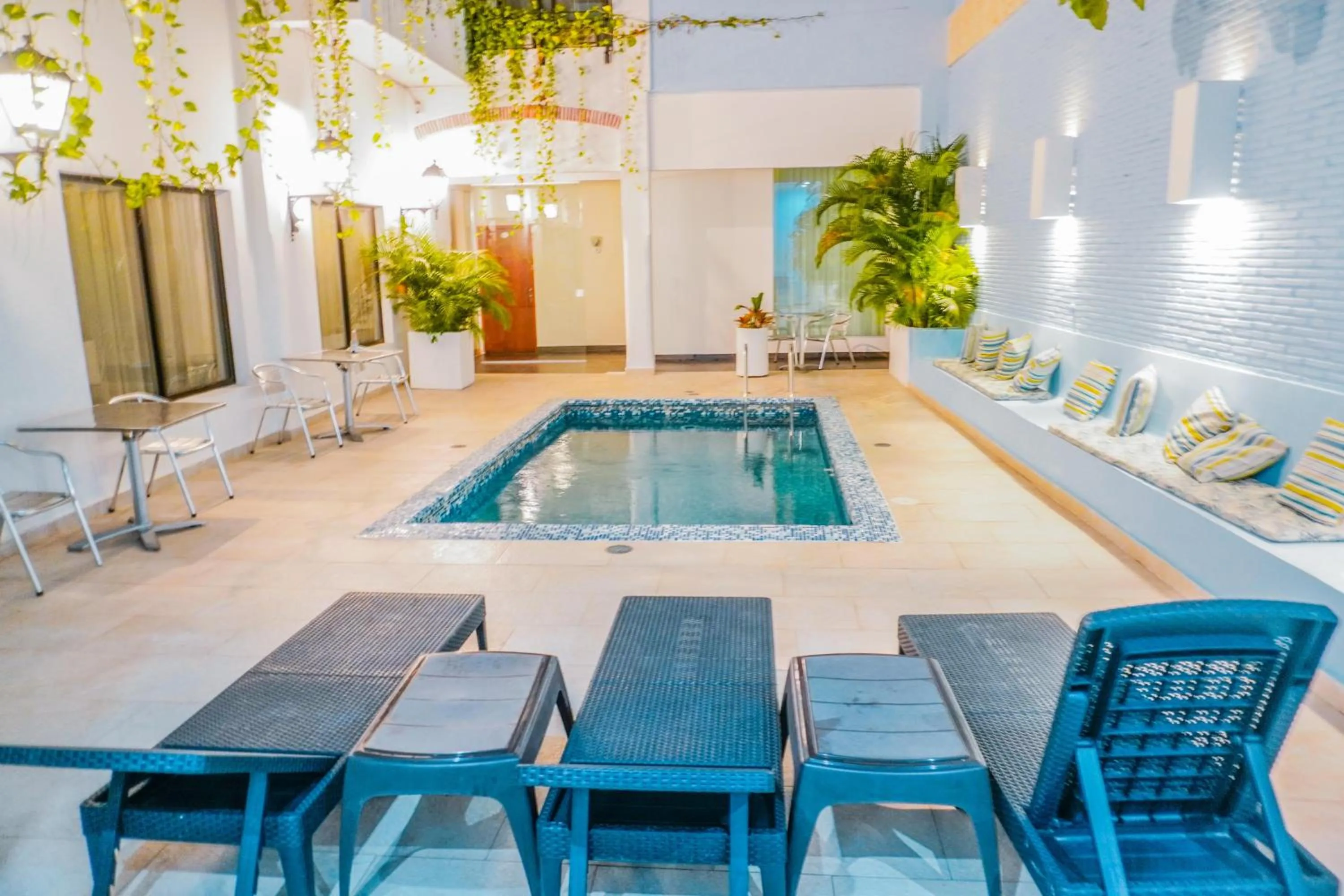 Pool view in Hotel Virrey Cartagena