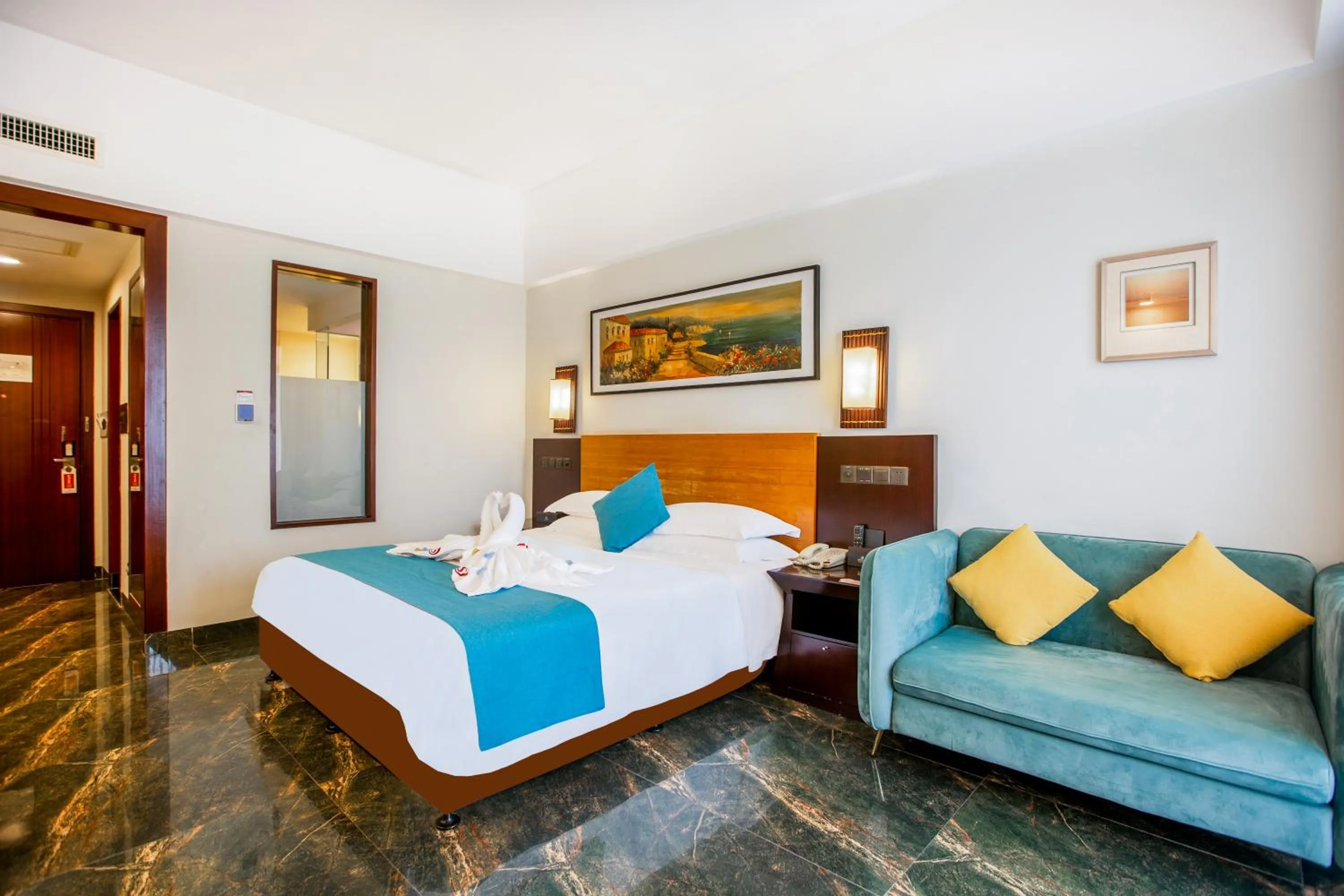 Bed in Shengyi Holiday Villa Hotel