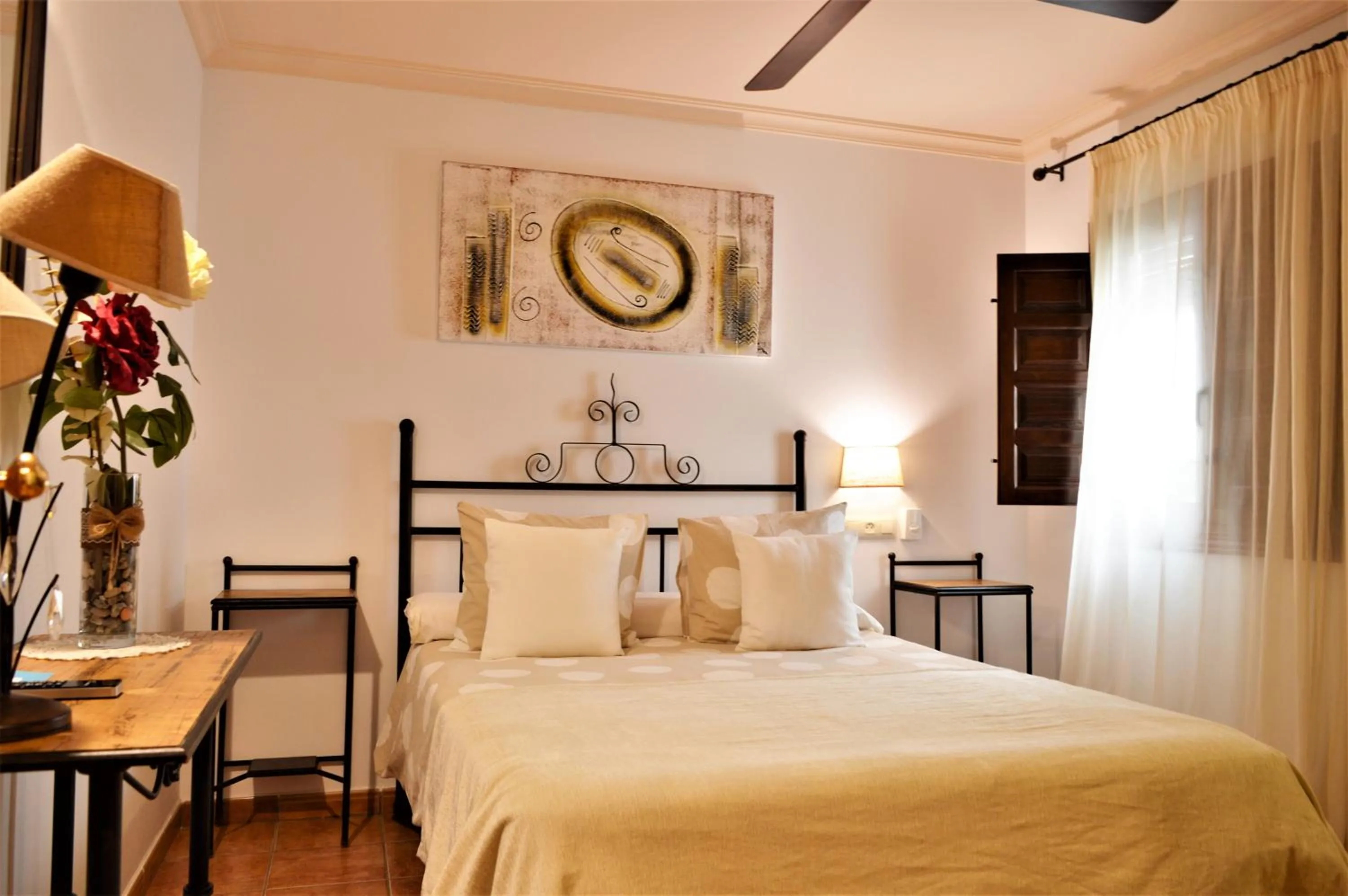 Bed in Hotel Rural Alfajía de Antonio