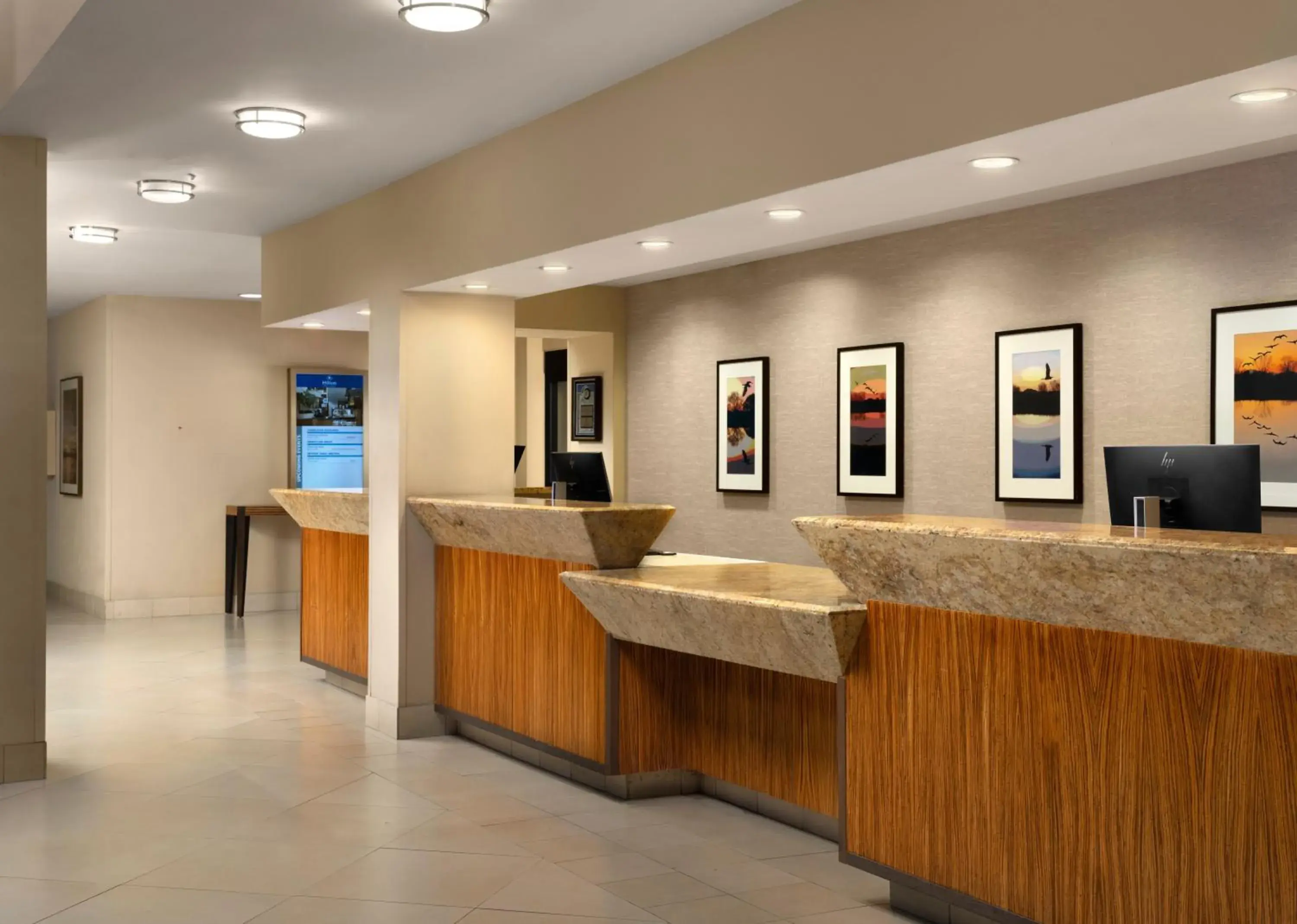 Lobby or reception in Hilton Stockton Lobby or reception in Hilton Stockton