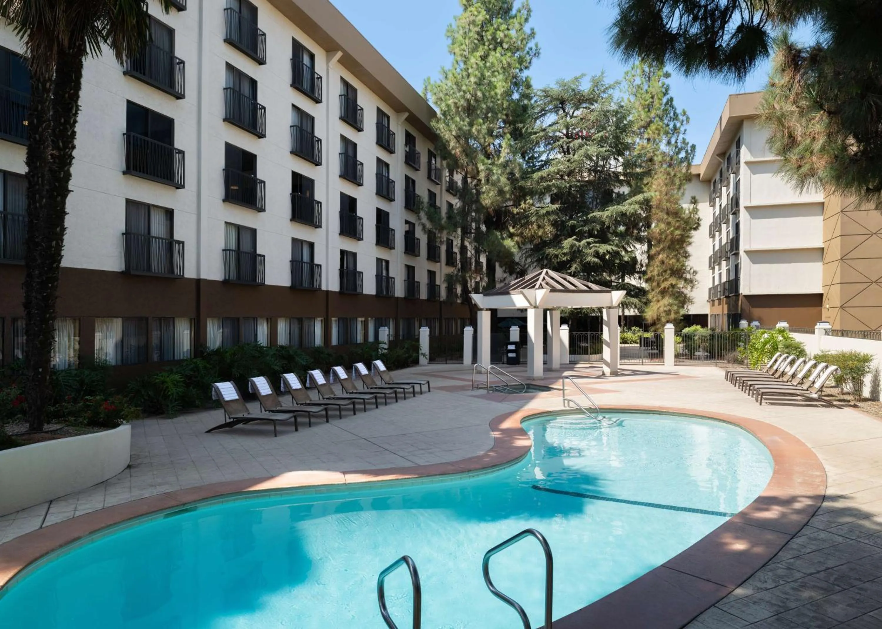 Pool view in Hilton Stockton