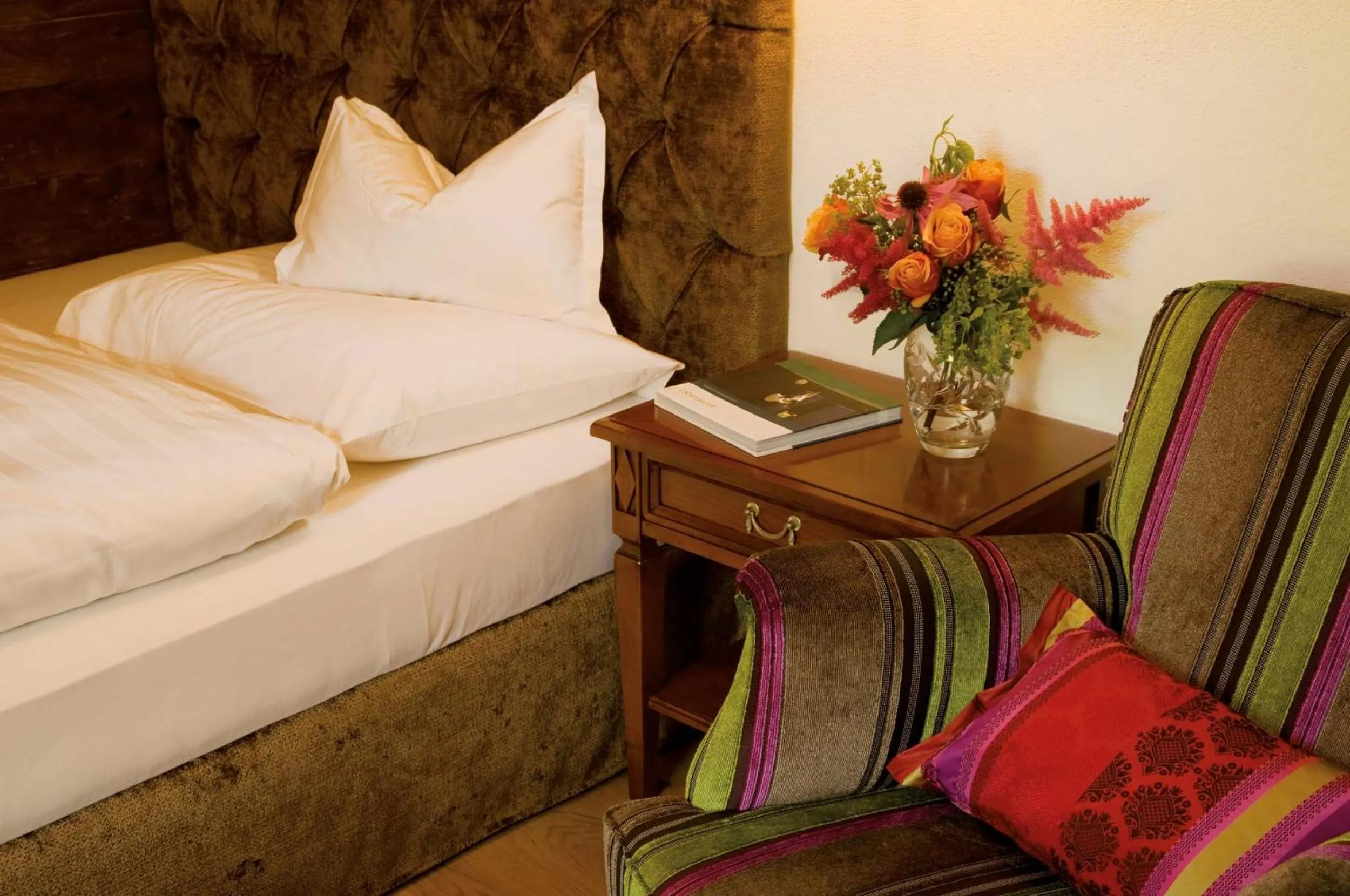 Bed in Hotel Gotthard