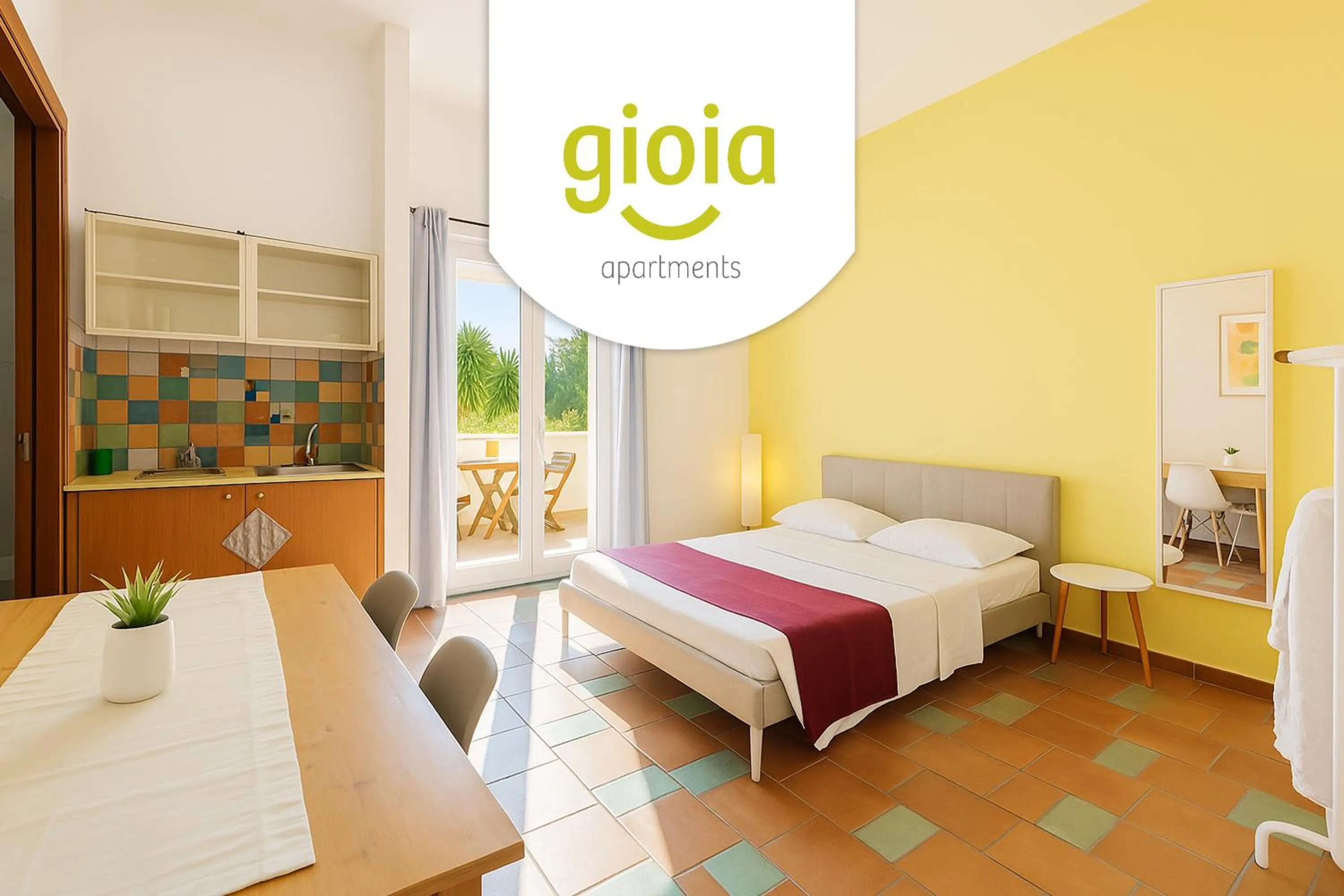 Bed in Le Grand Bleu - Gioia Apartments