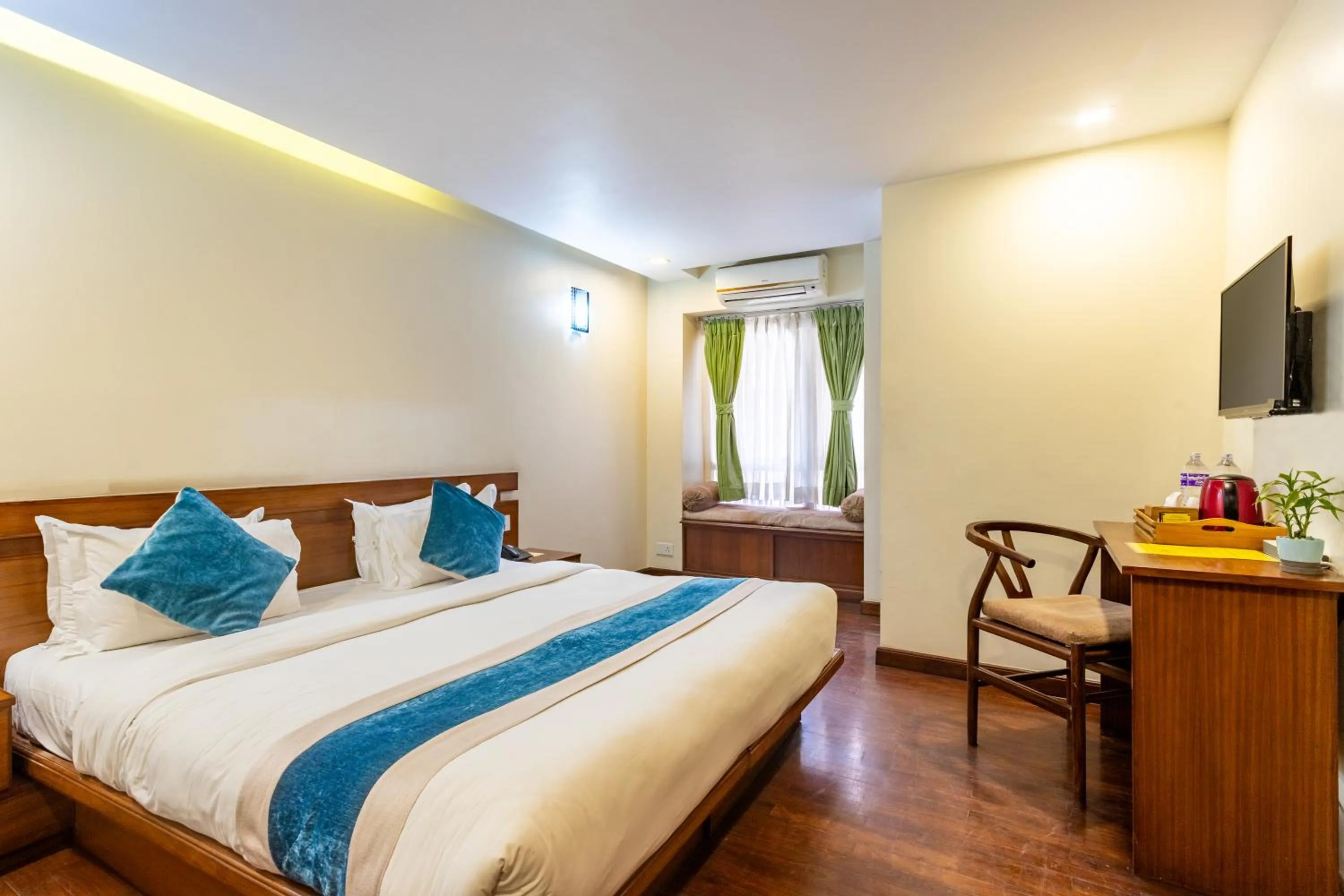 Bedroom, Bed in Timber House by Tara Group