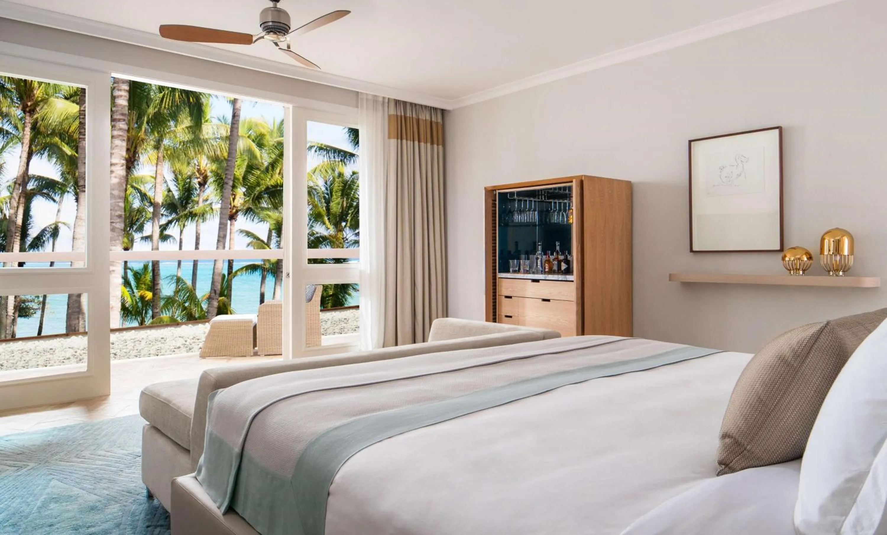Bedroom, Bed in One&Only Le Saint Géran, Mauritius