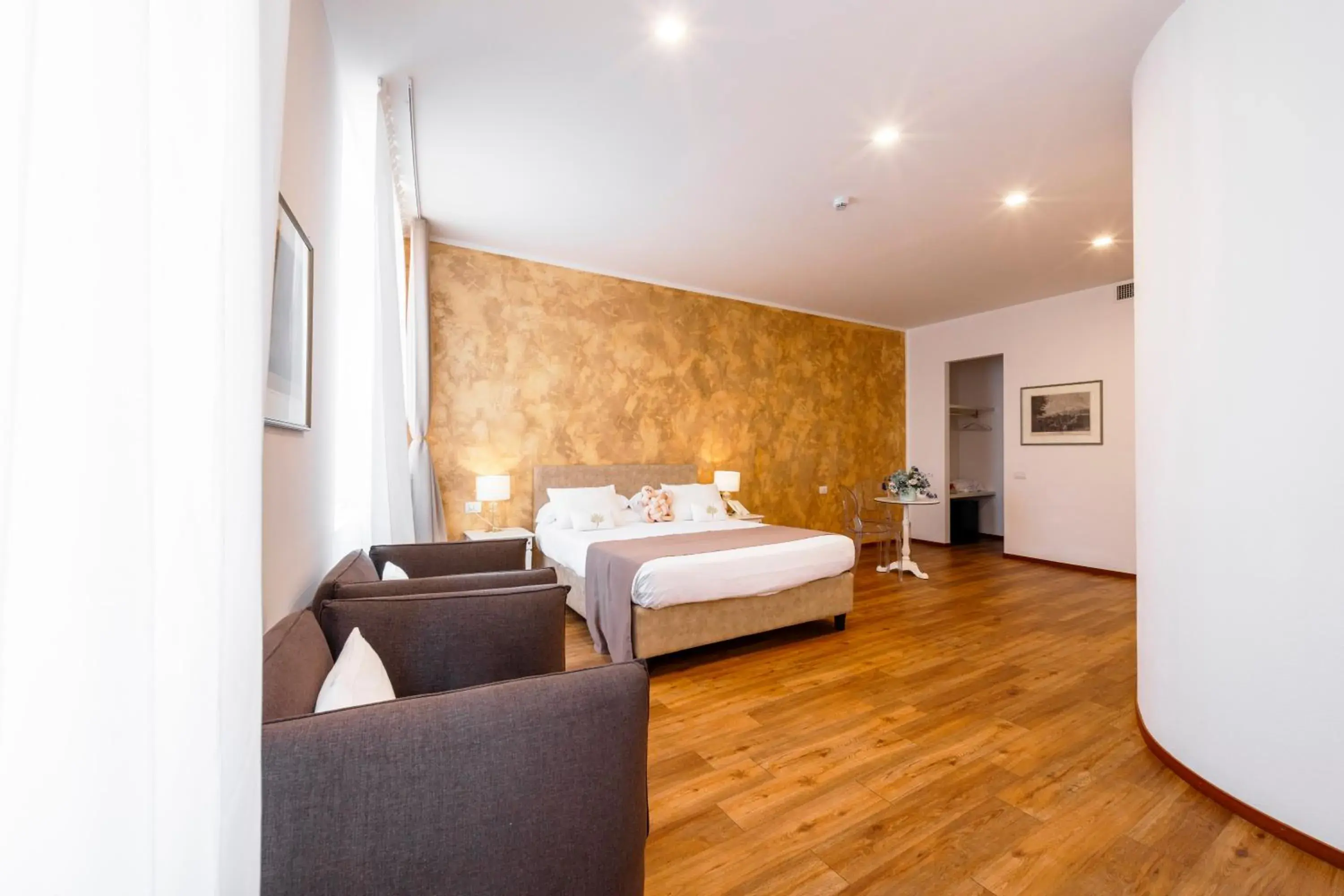 View (from property/room), Bed in Albergo La Rocca View (from property/room), Bed in Albergo La Rocca