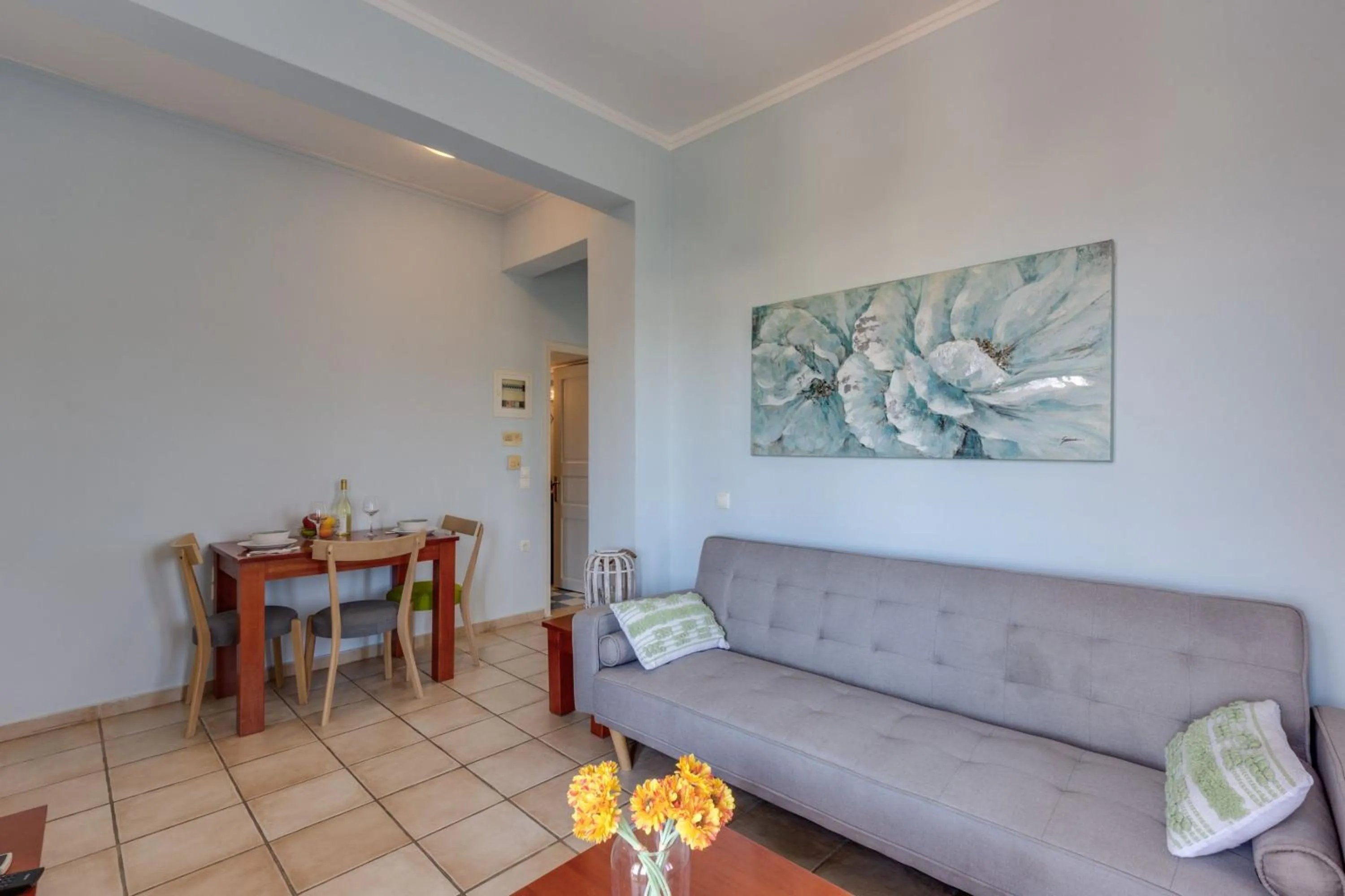 Living room in Villa Armonia Chania