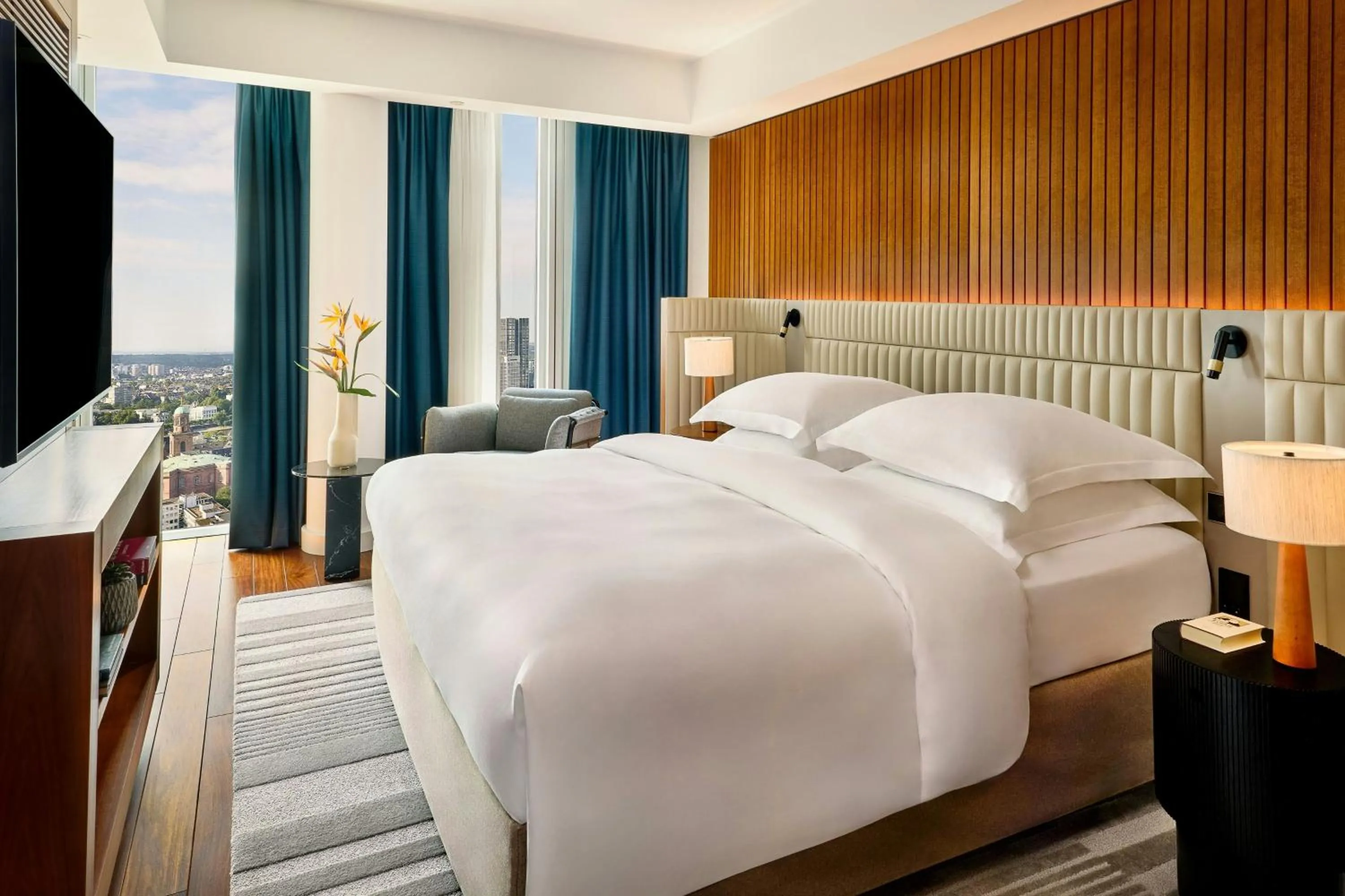 Bedroom, Bed in JW Marriott Hotel Frankfurt