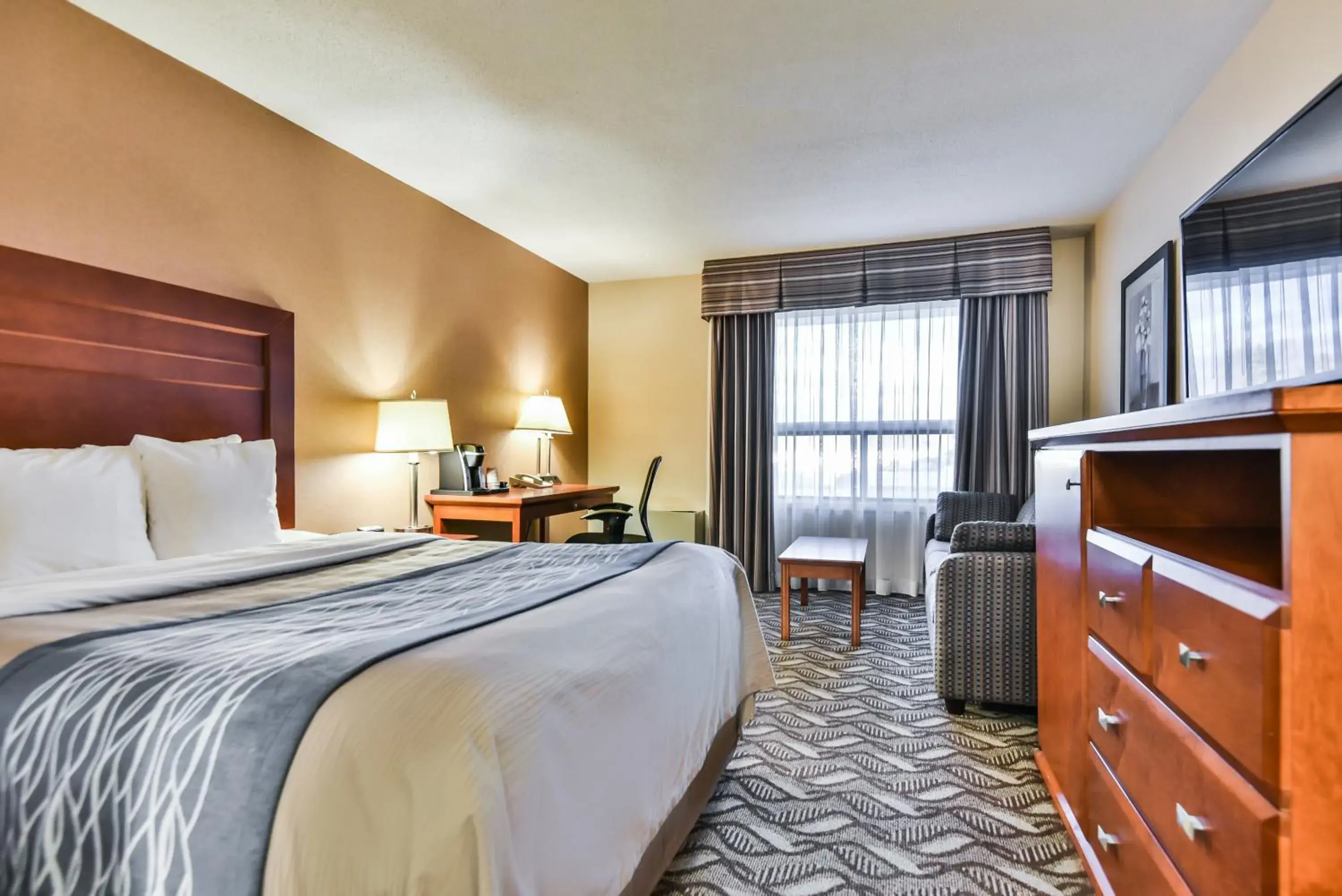 Bed in Comfort Inn & Suites Ambassador Bridge Bed in Comfort Inn & Suites Ambassador Bridge