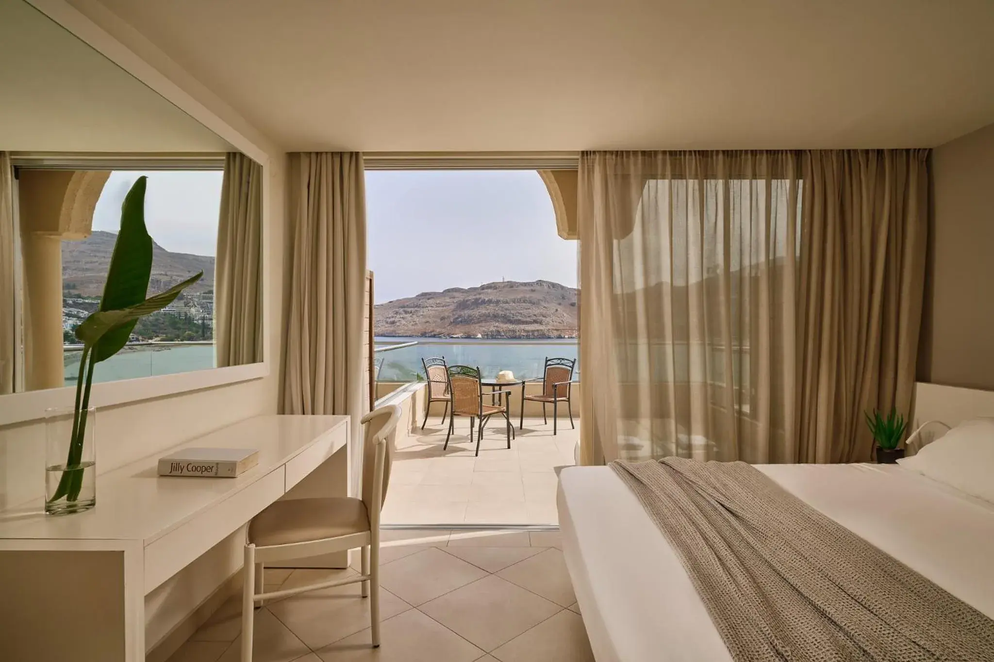 View (from property/room), Bed in Lindos Royal Resort View (from property/room), Bed in Lindos Royal Resort