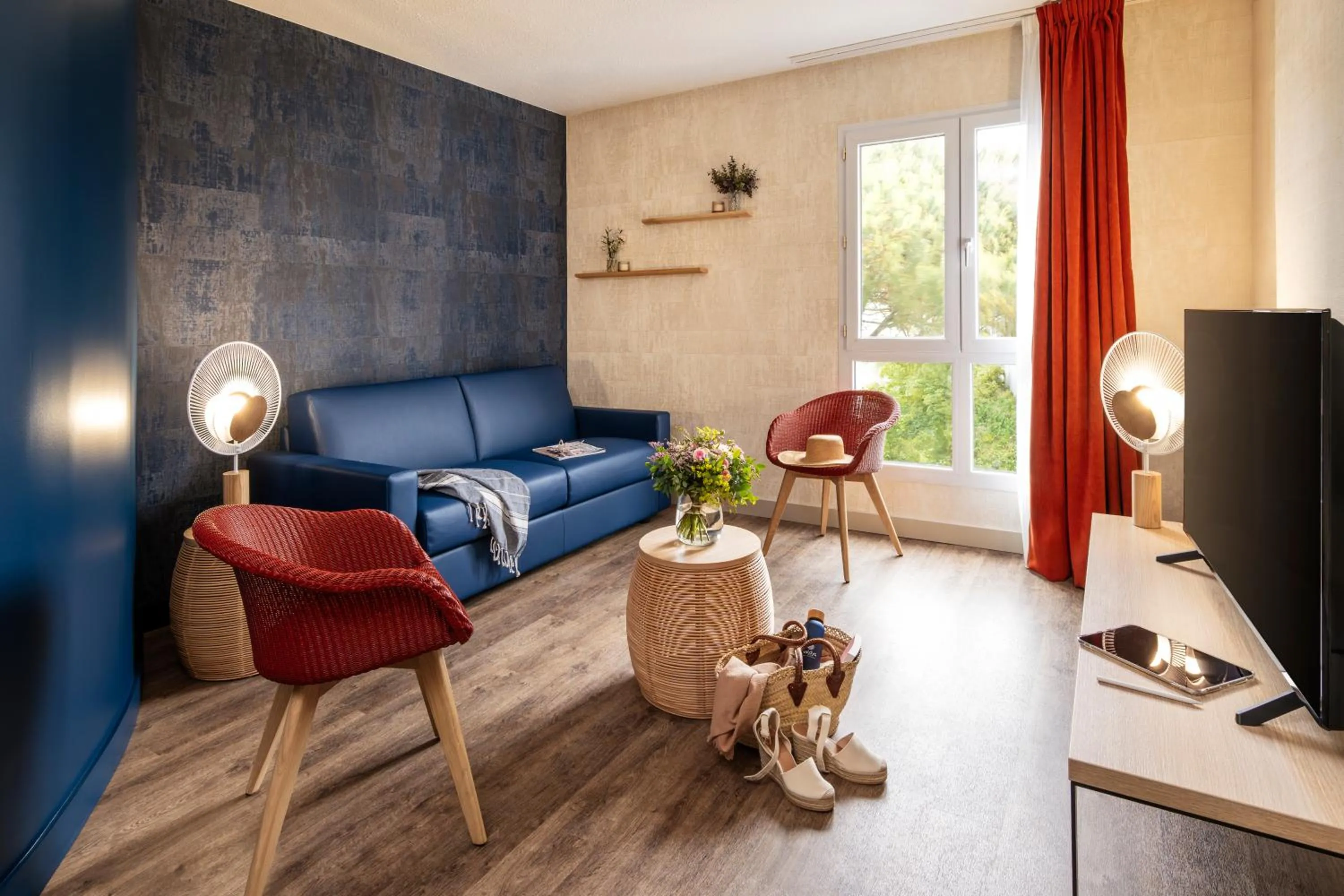 Communal lounge/ TV room, Seating Area in Première Classe Douarnenez