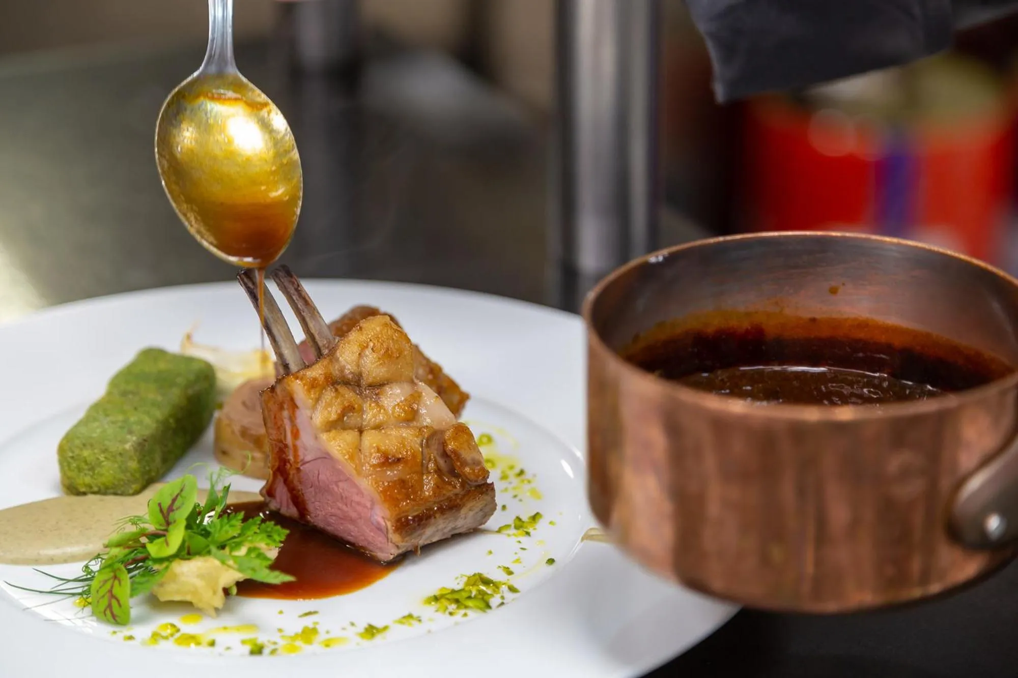 Food close-up in Hôtel Restaurant Famille Bourgeois "La Cote des Monts Damnés"