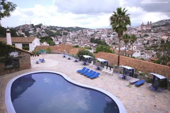 Balcony/Terrace, Pool View in Hotel De La Borda