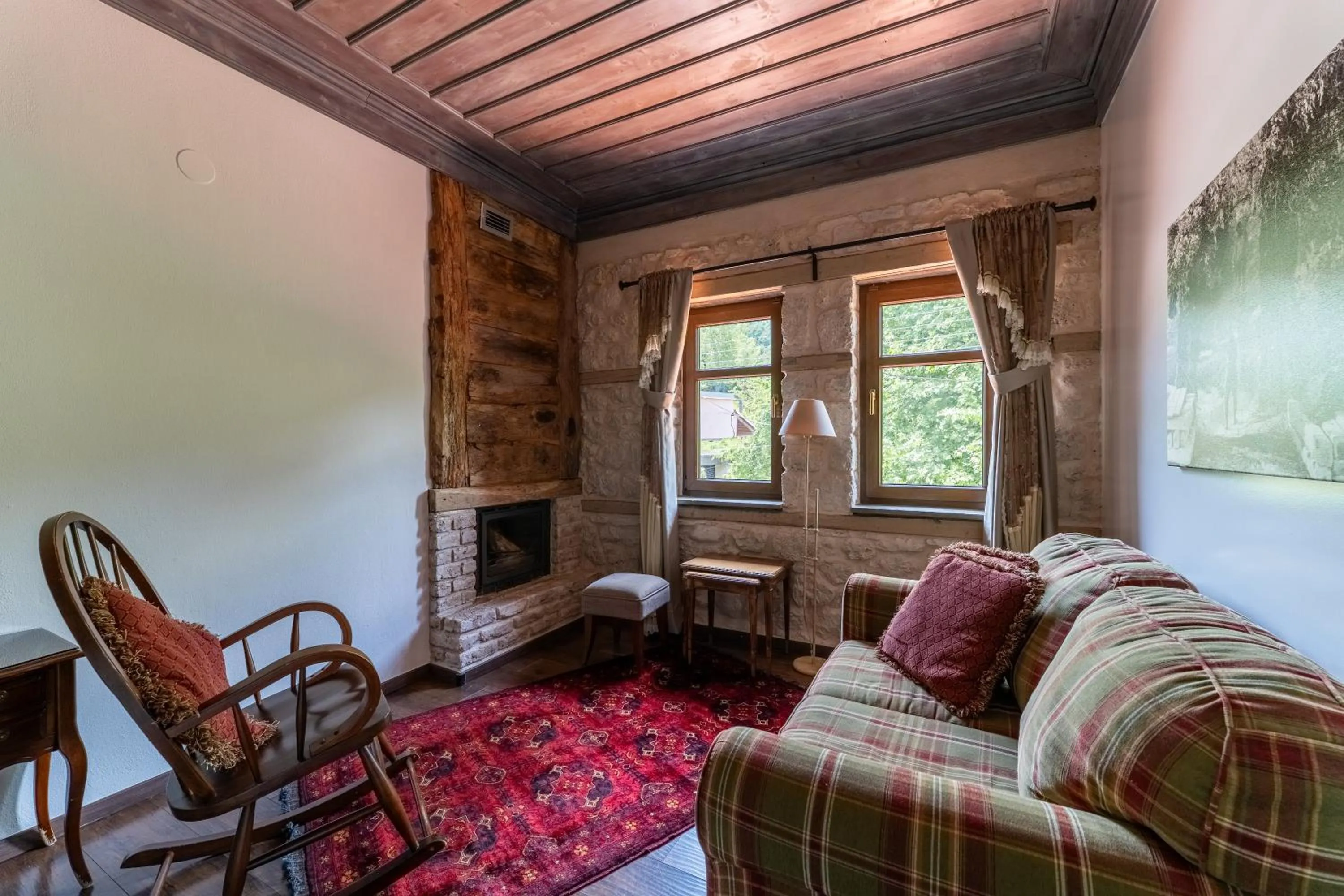 Seating area in Palio Litochoro The Countryside Lodge