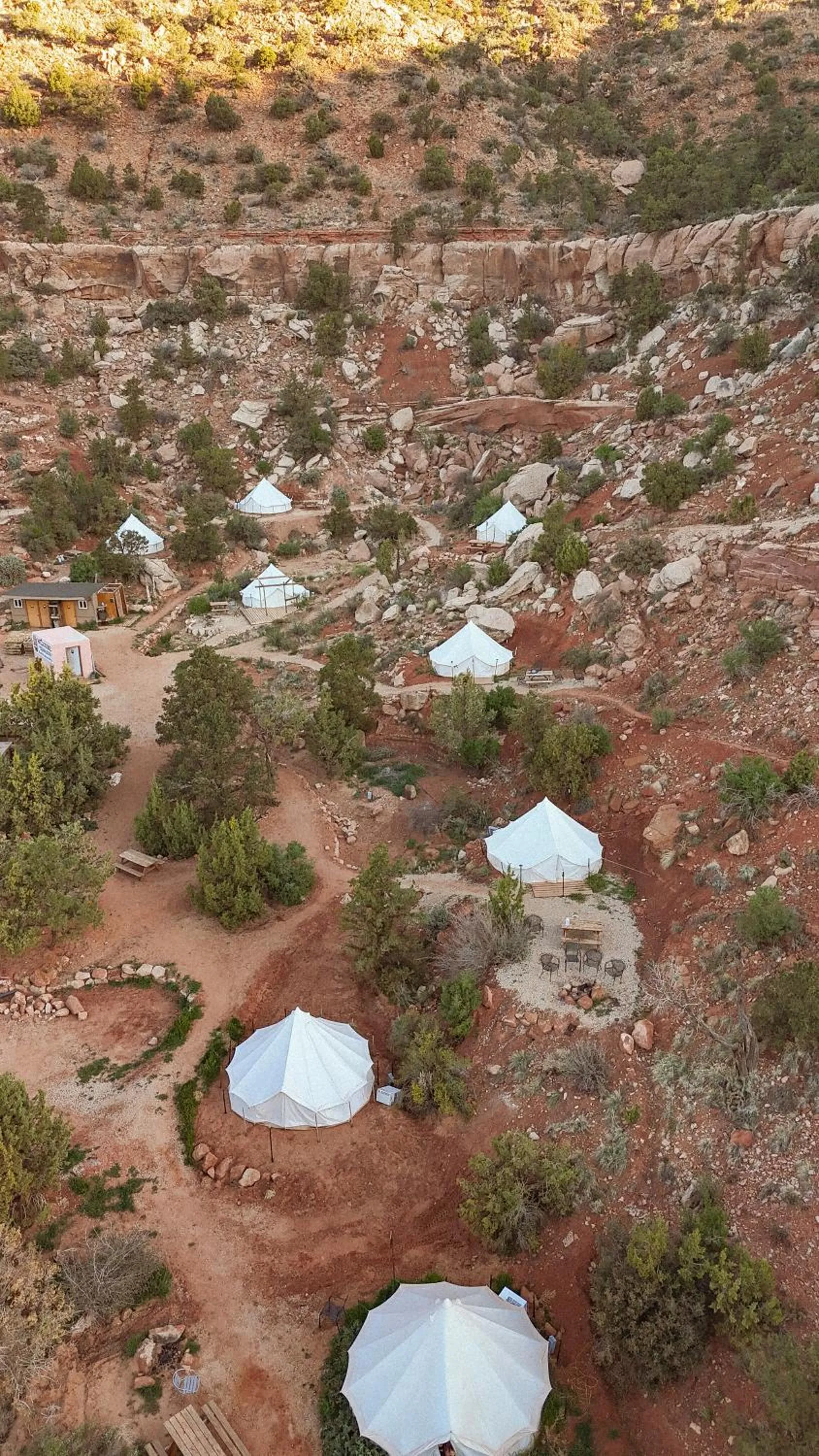 Bird's eye view in Zion Glamping Adventures