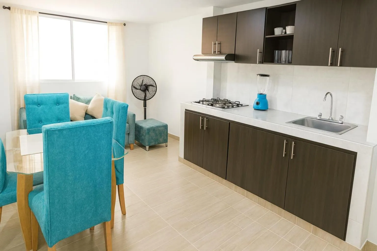 Kitchen or kitchenette in El Velero Apartamentos By DANP