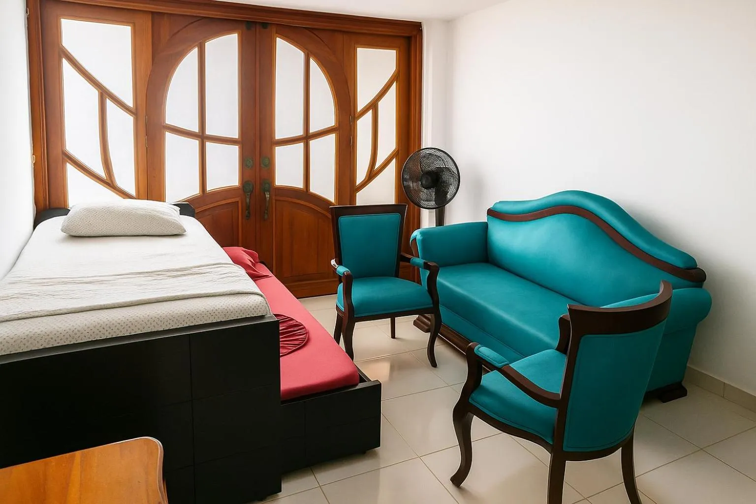 Living room, Bed in El Velero Apartamentos By DANP