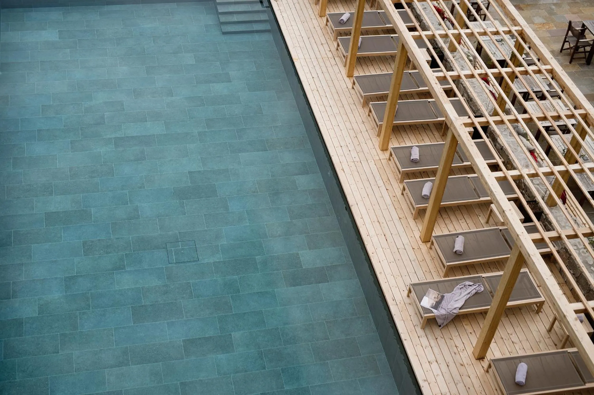 Pool view in Hotel Schwarzschmied, a Member of Design Hotels