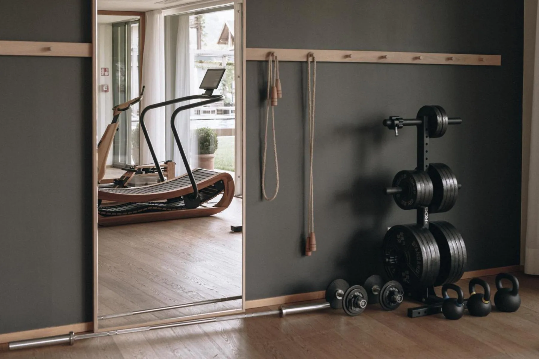 Fitness centre/facilities in Hotel Schwarzschmied, a Member of Design Hotels