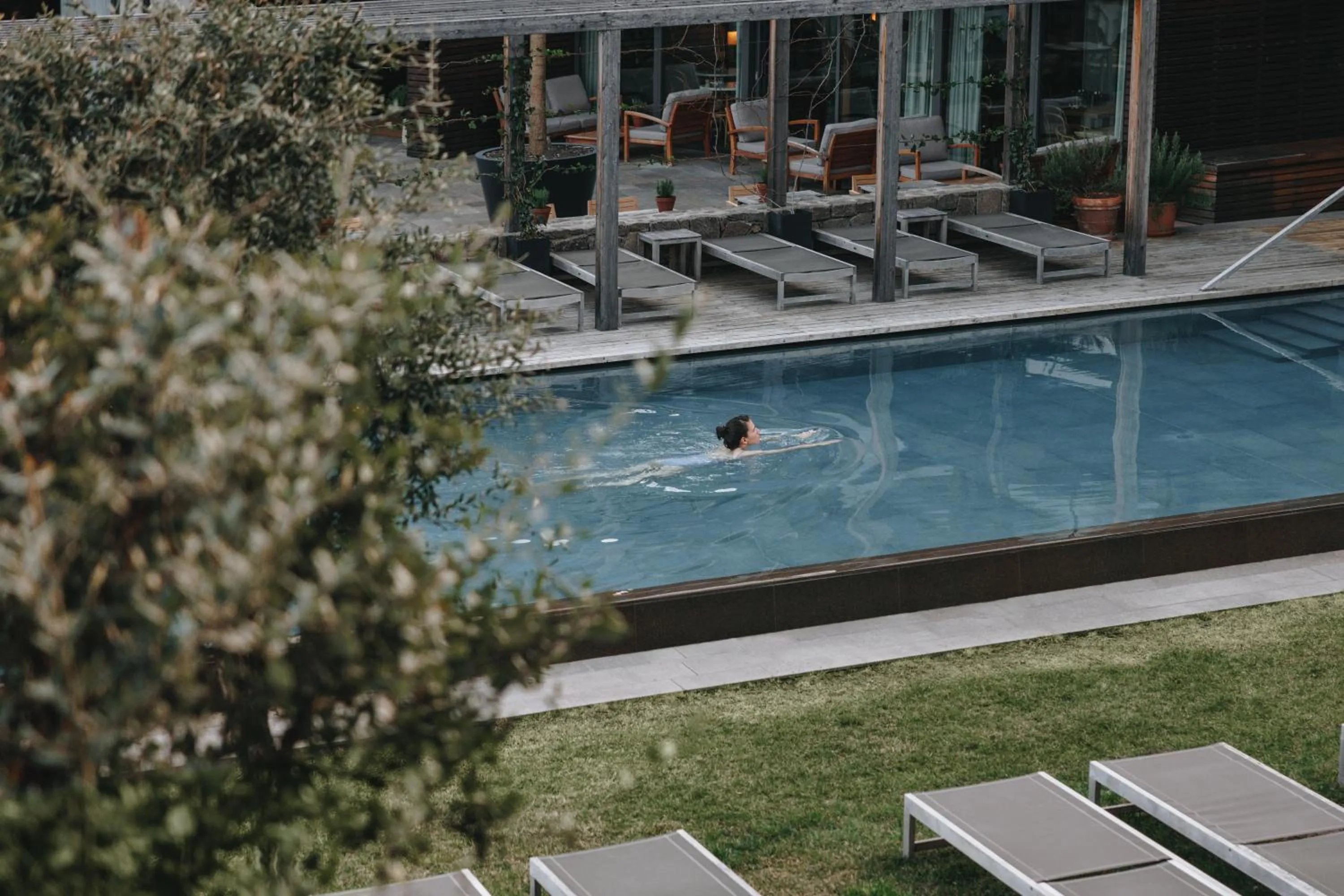 Swimming pool in Hotel Schwarzschmied, a Member of Design Hotels