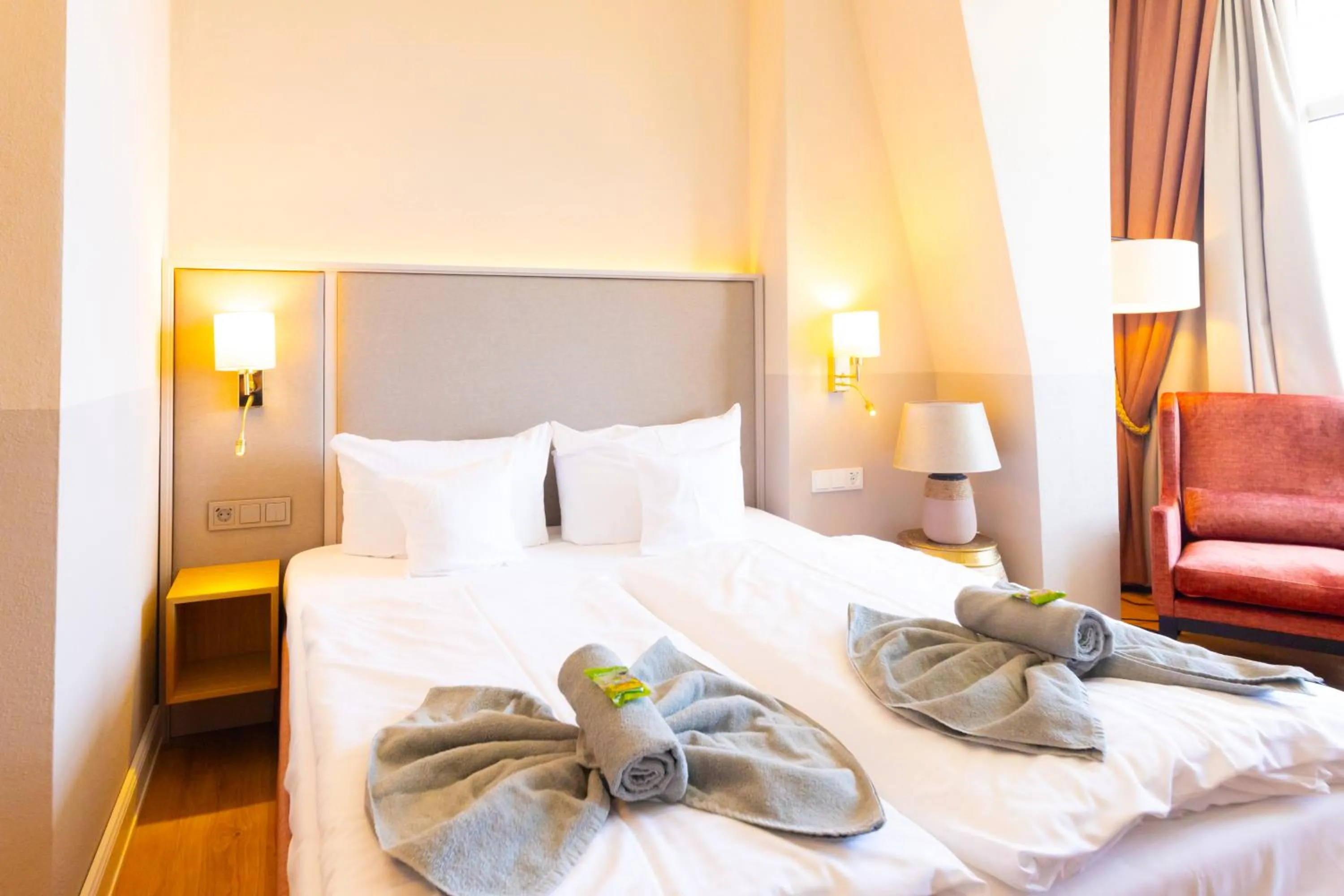 Bed in Hotel Germania