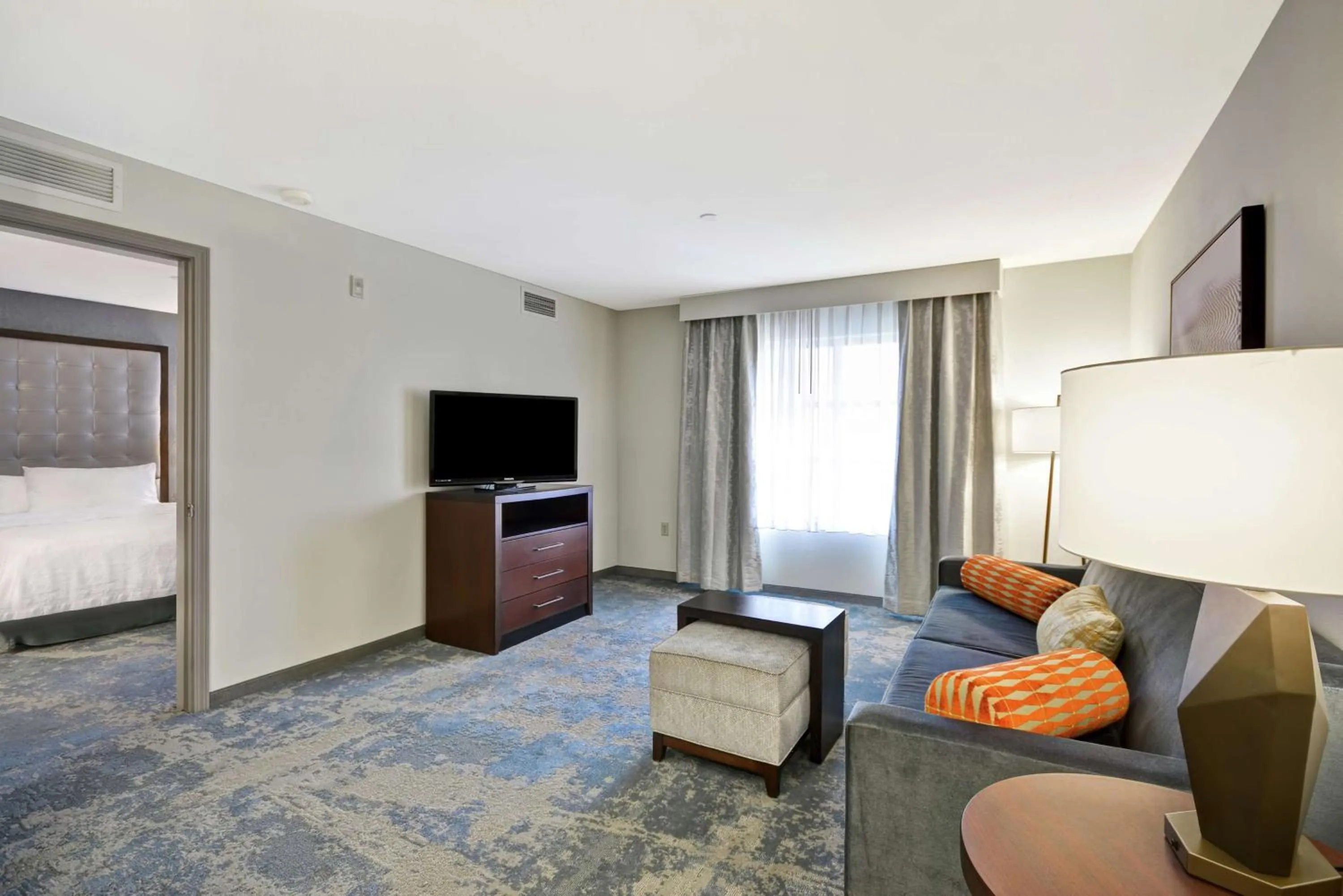 View (from property/room), Bed in Homewood Suites by Hilton Palm Desert