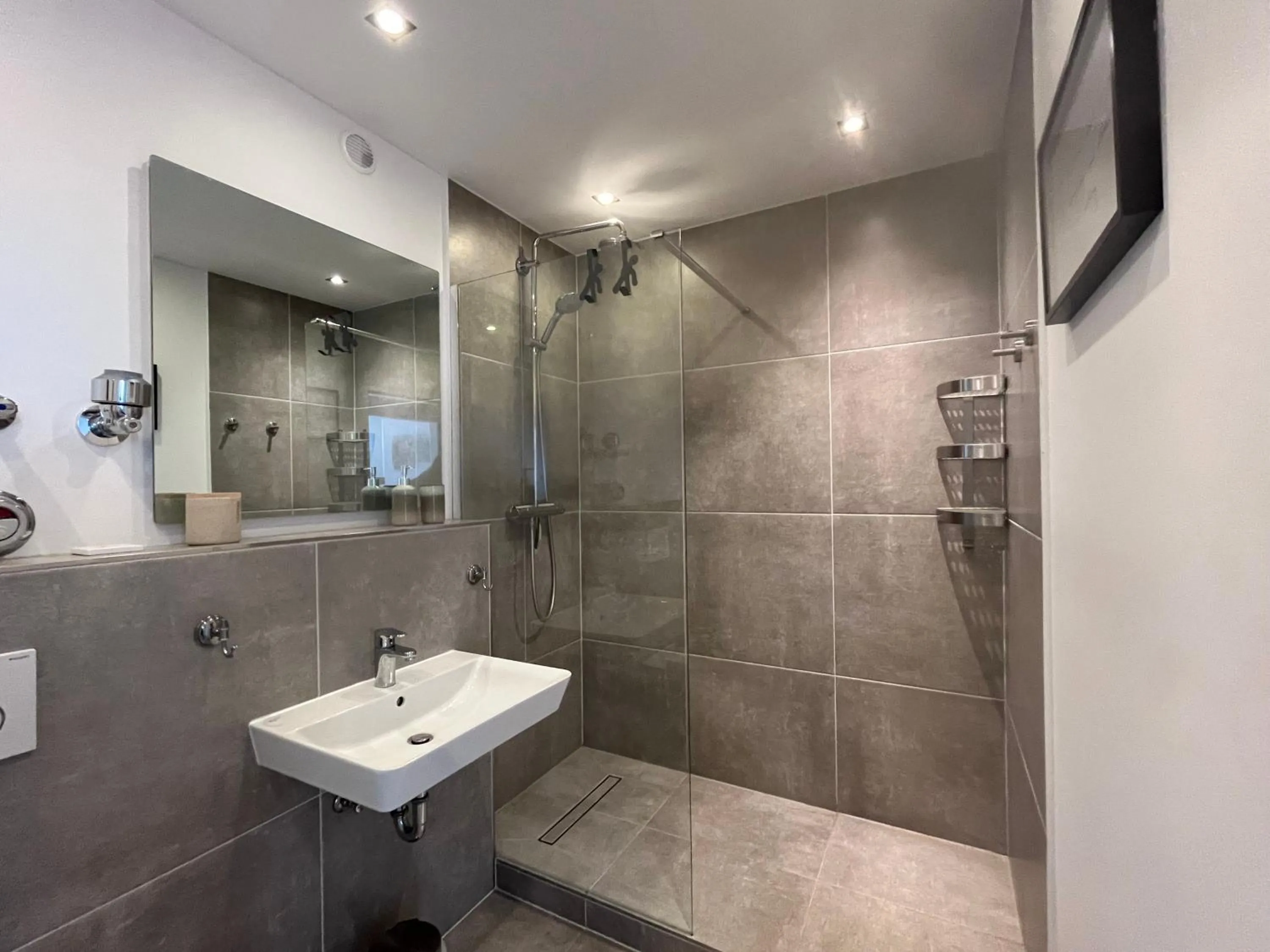 Shower in Apartement Förde Blick