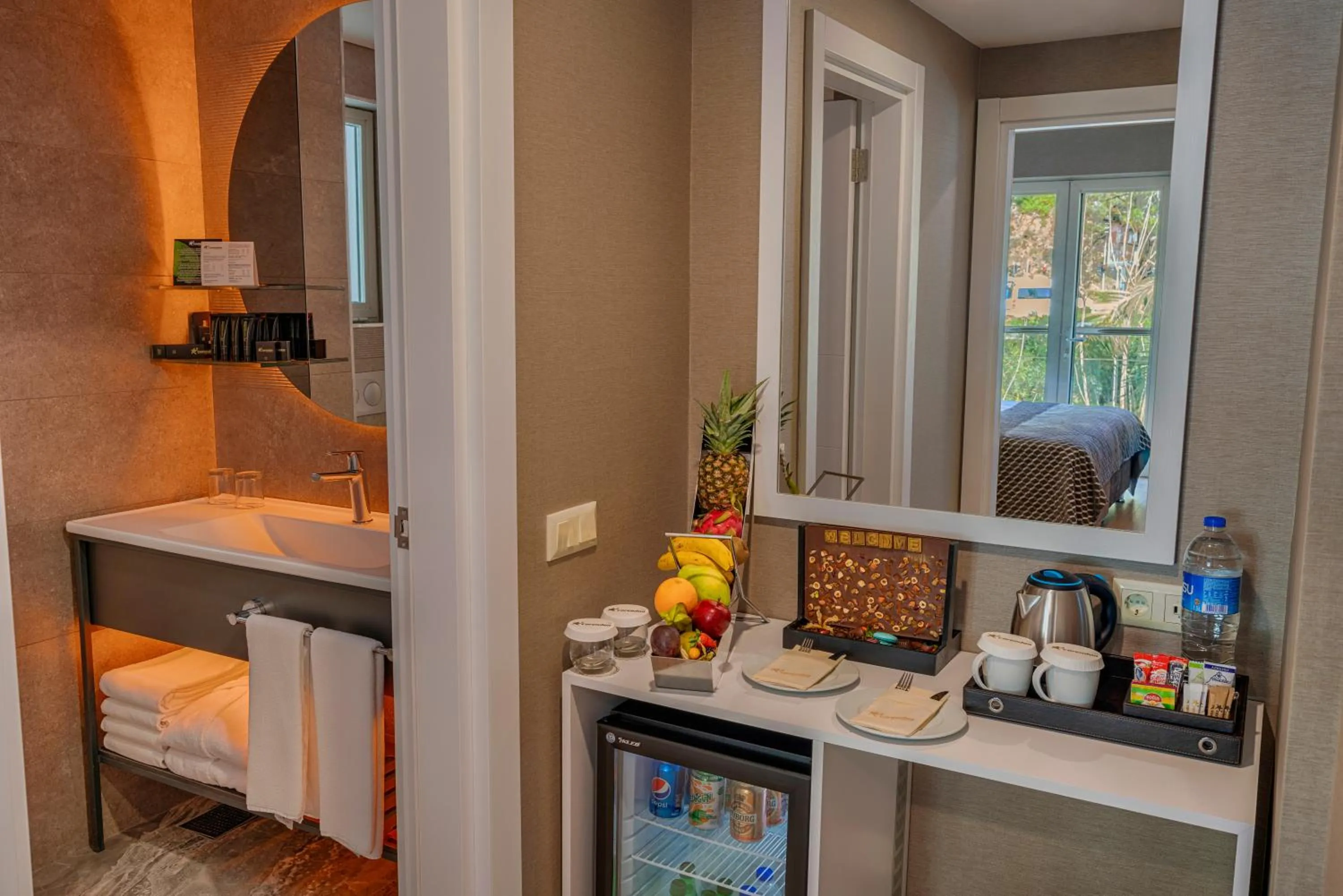 Bathroom, Bed in Corendon Playa Kemer Hotel