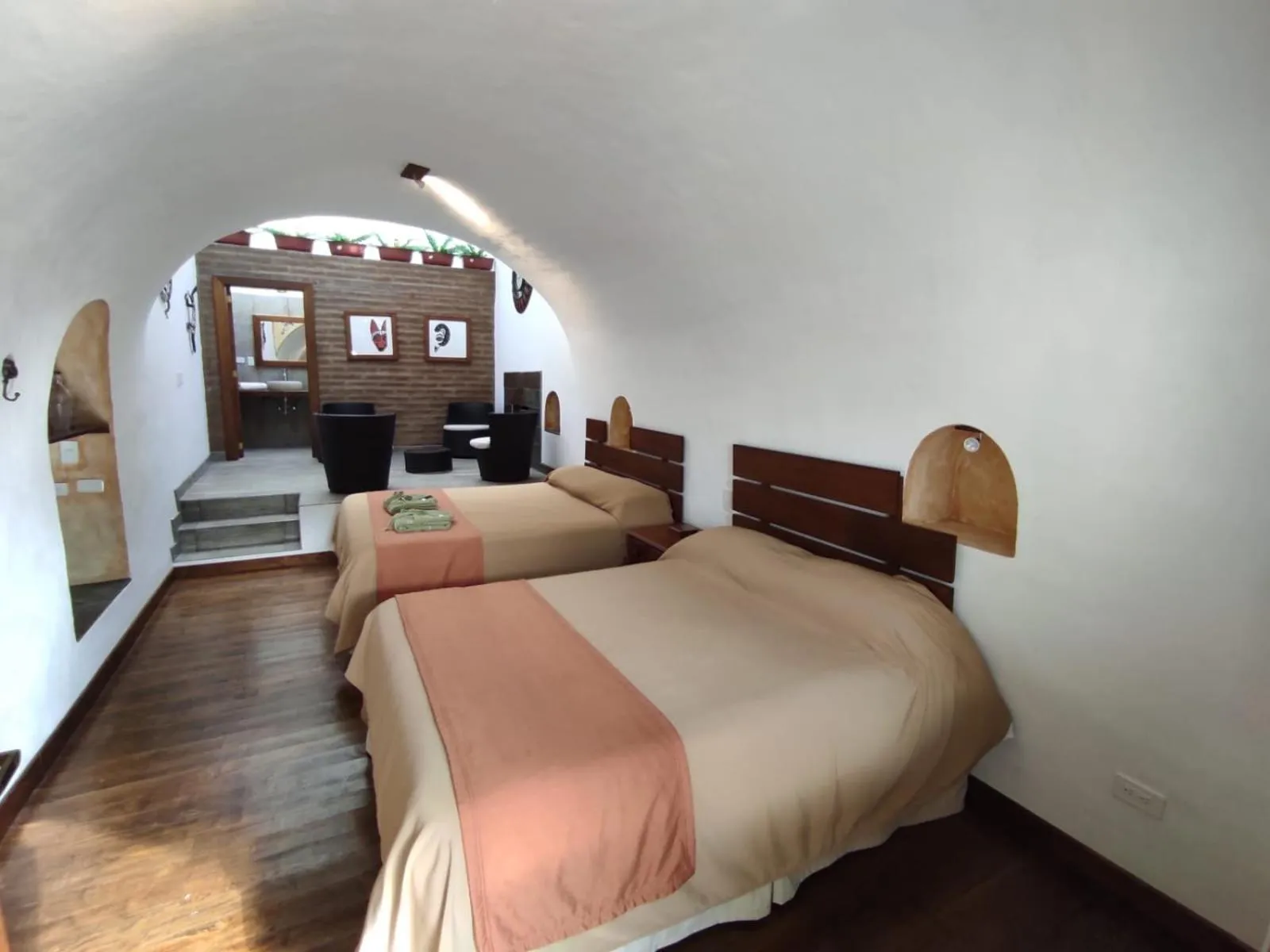 Bed in Hacienda Las Cuevas Terra Lodge