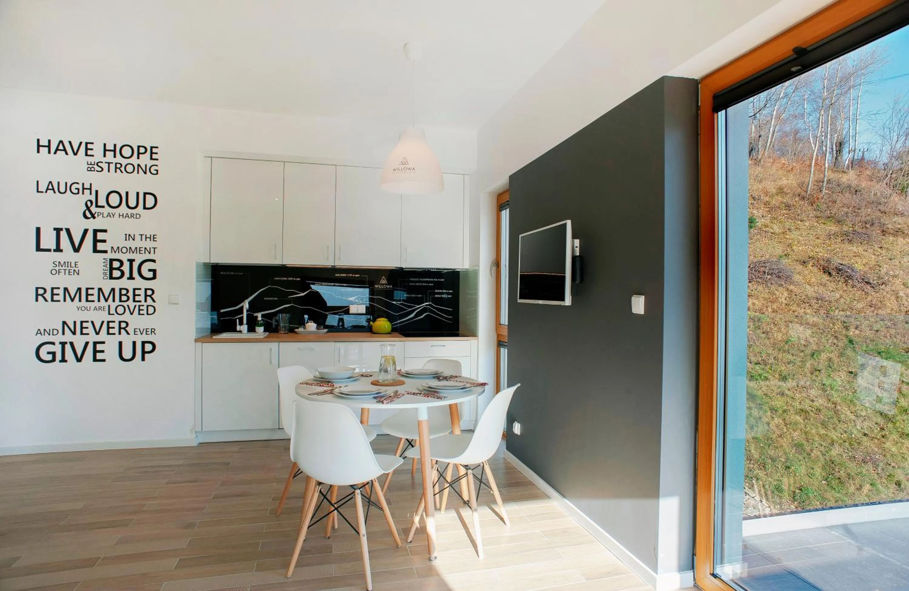 Kitchen or kitchenette in Apartamenty Willowa