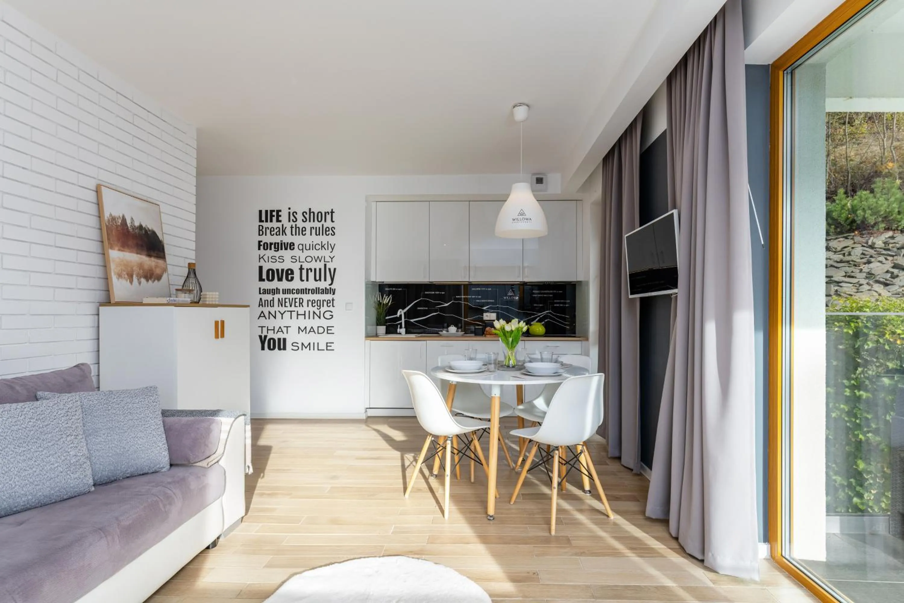 Kitchen or kitchenette in Apartamenty Willowa