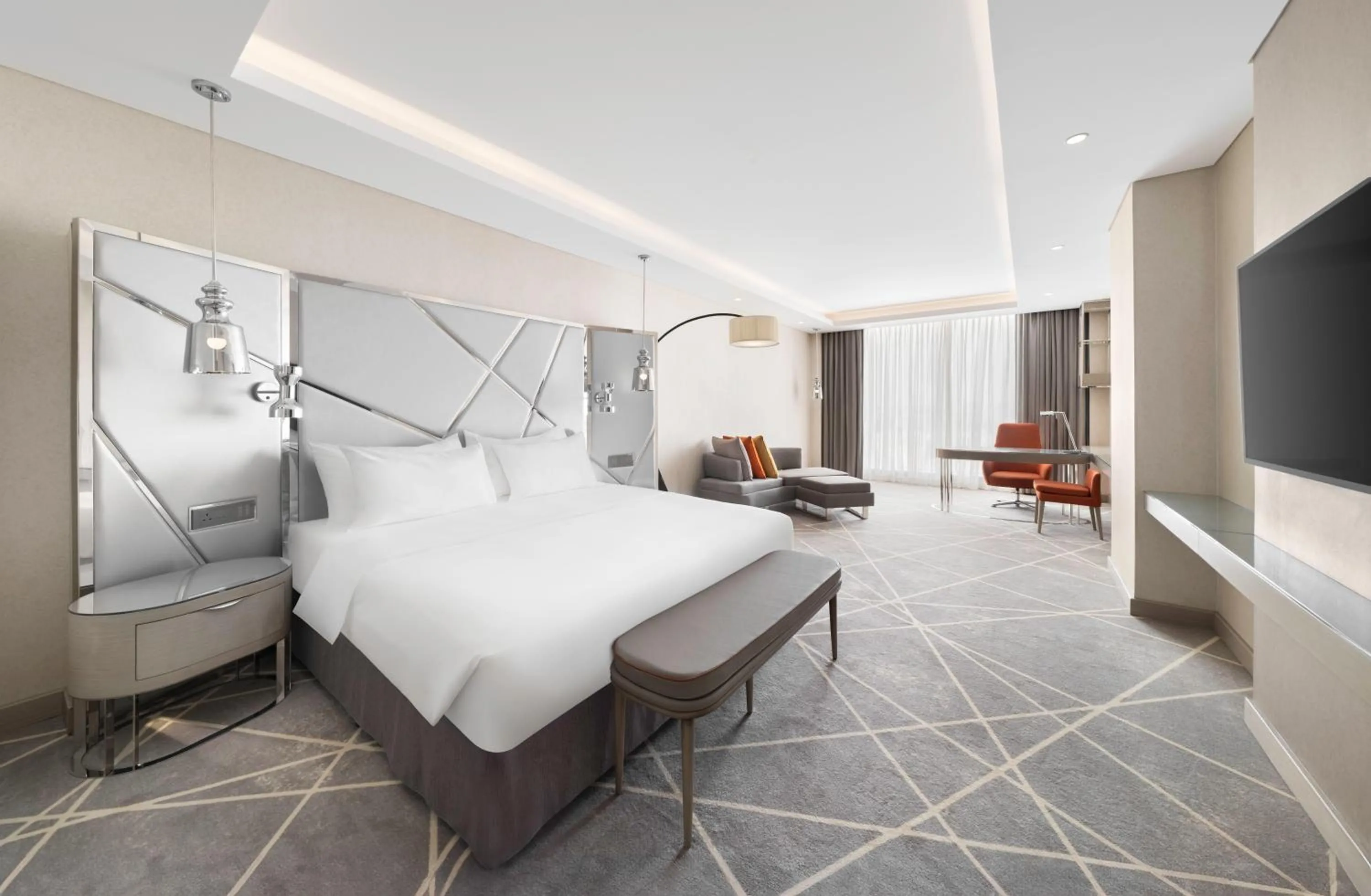 Bedroom, Bed in Radisson Blu Hotel and Convention Center, Riyadh Minhal
