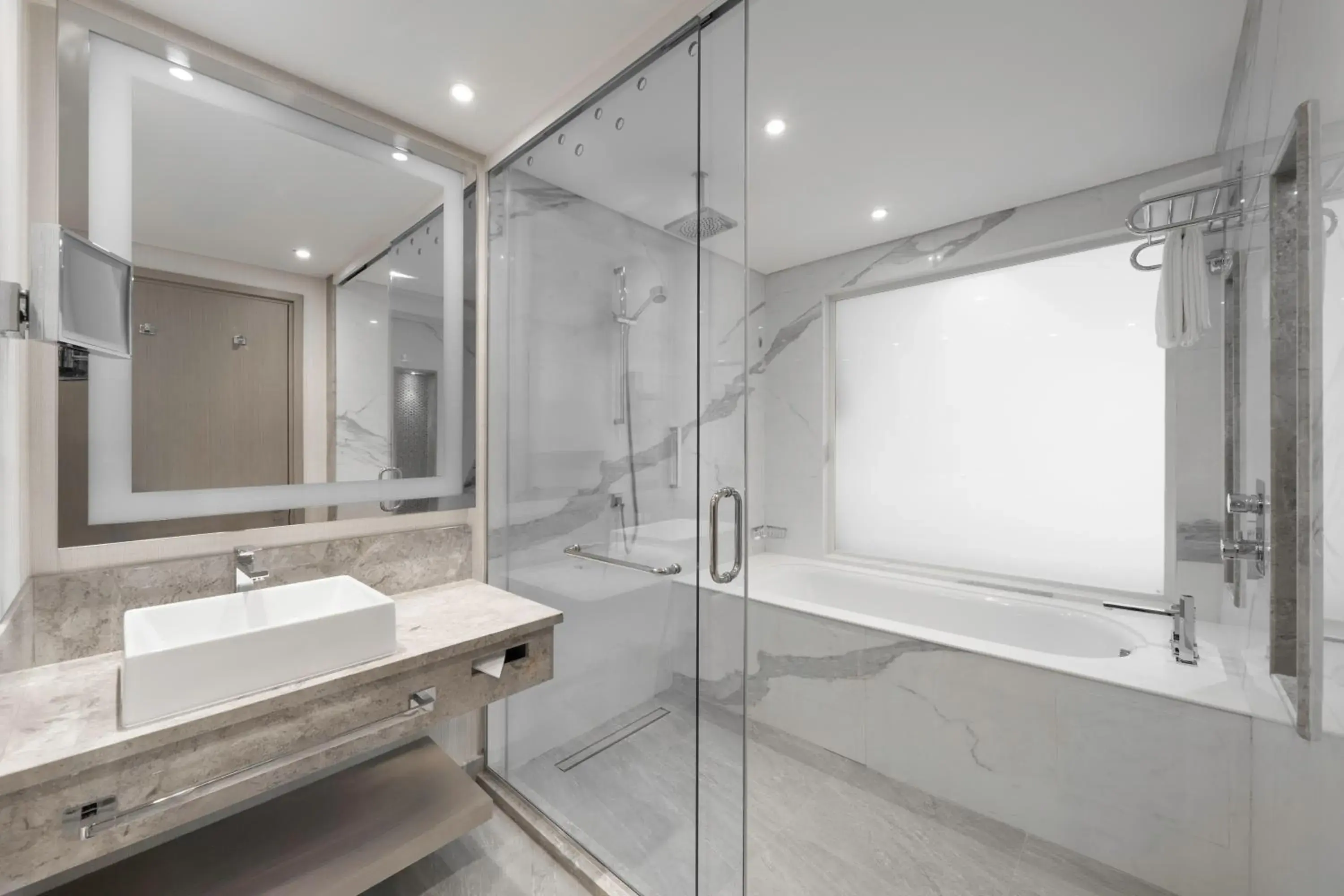 Bathroom in Radisson Blu Hotel and Convention Center, Riyadh Minhal Bathroom in Radisson Blu Hotel and Convention Center, Riyadh Minhal