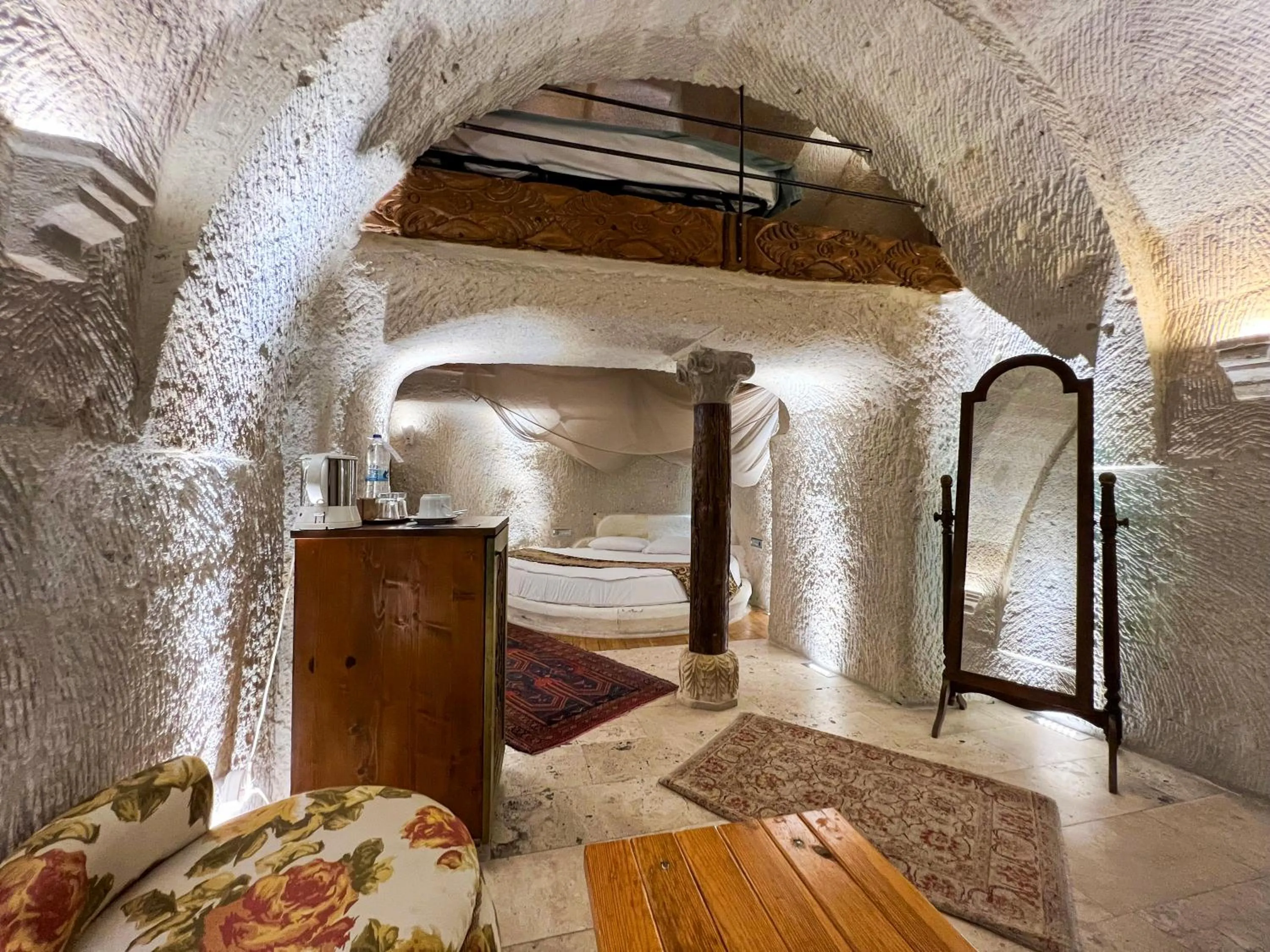 Bed in Anatolian Houses Cave Hotel & SPA