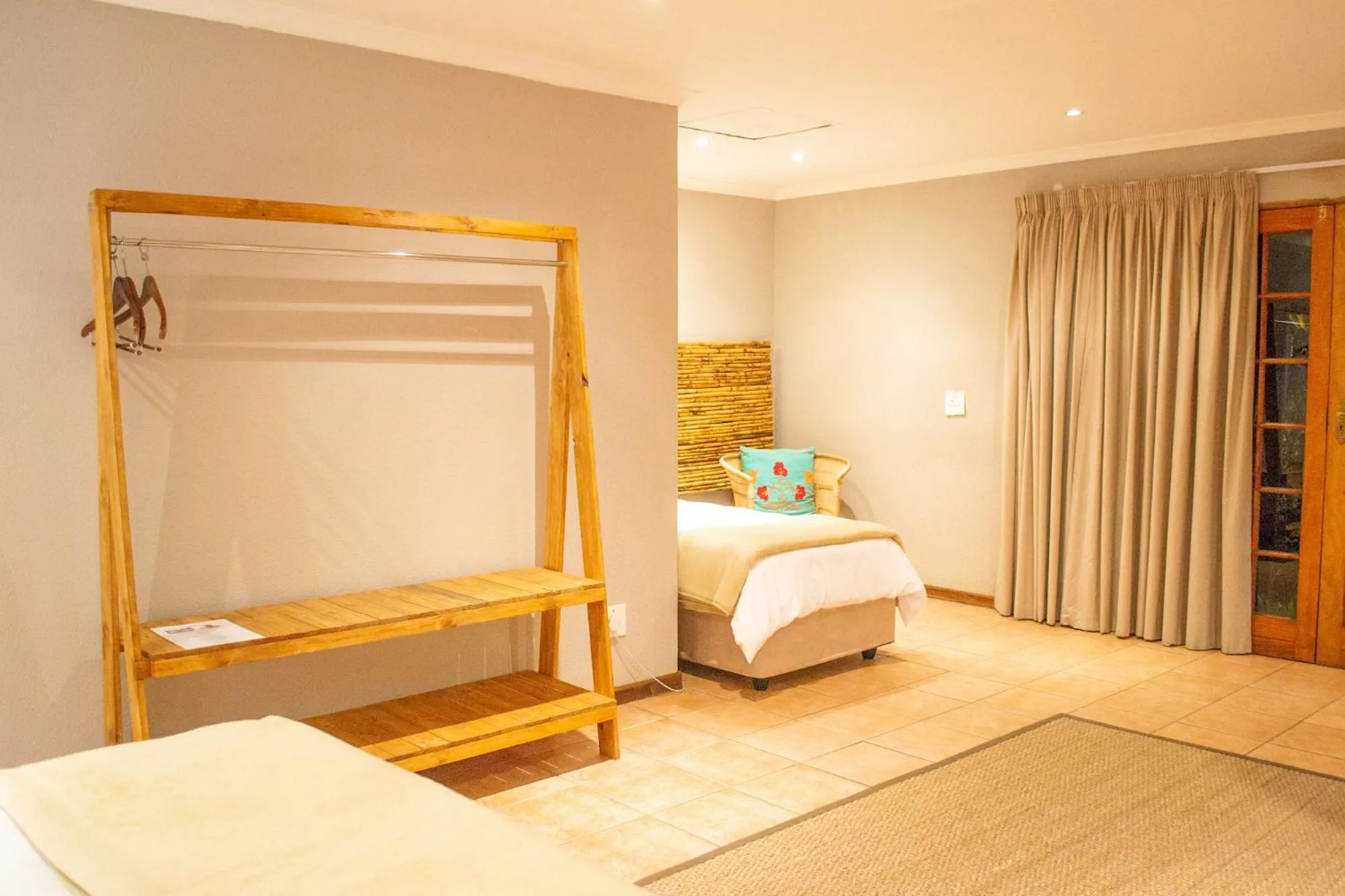 Bed in Safari Club Guest Lodge OR Tambo International Airport