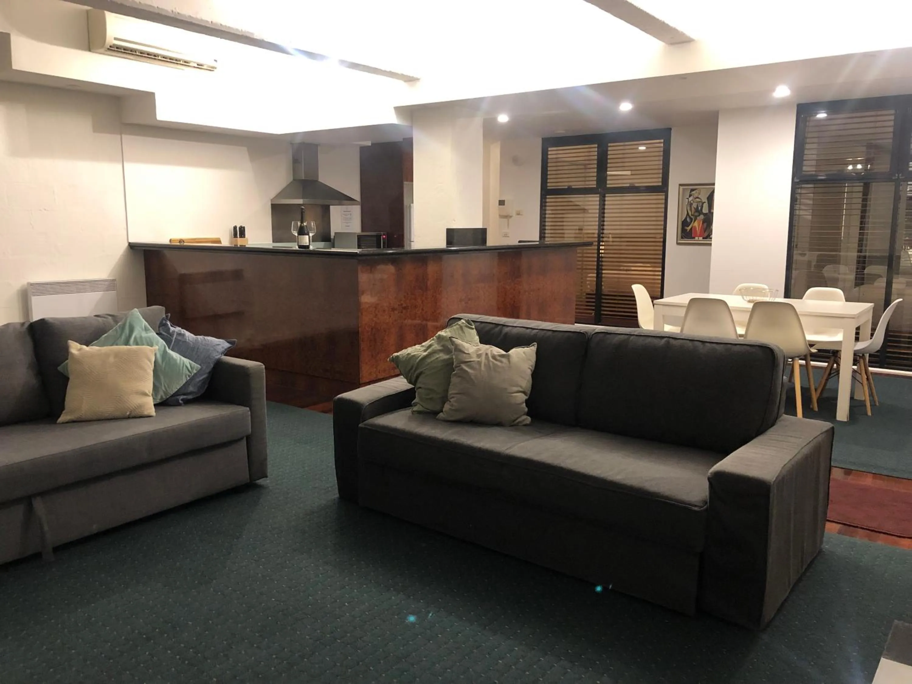 Living room in ReadySet Apartments on King