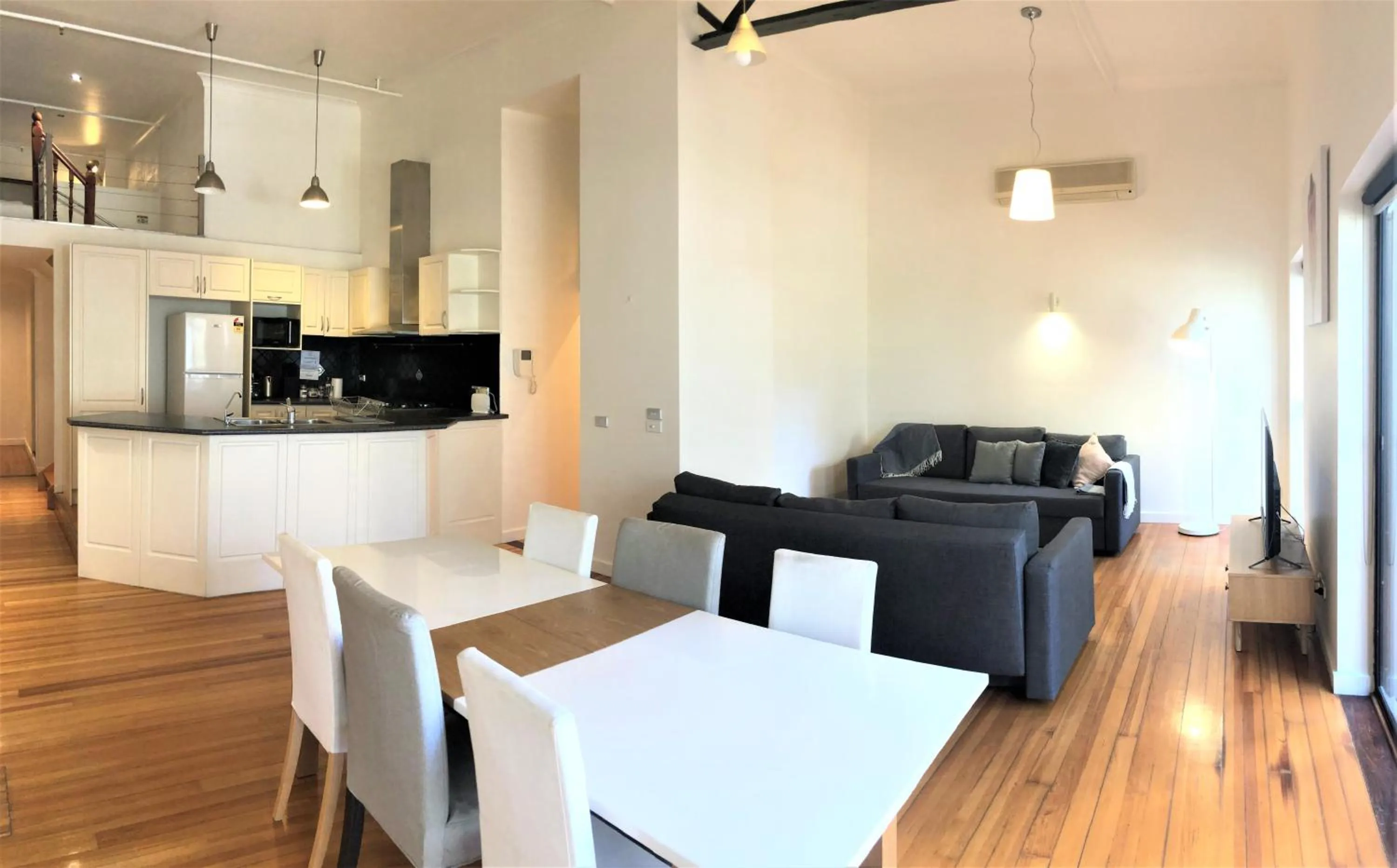 Living room in ReadySet Apartments on King