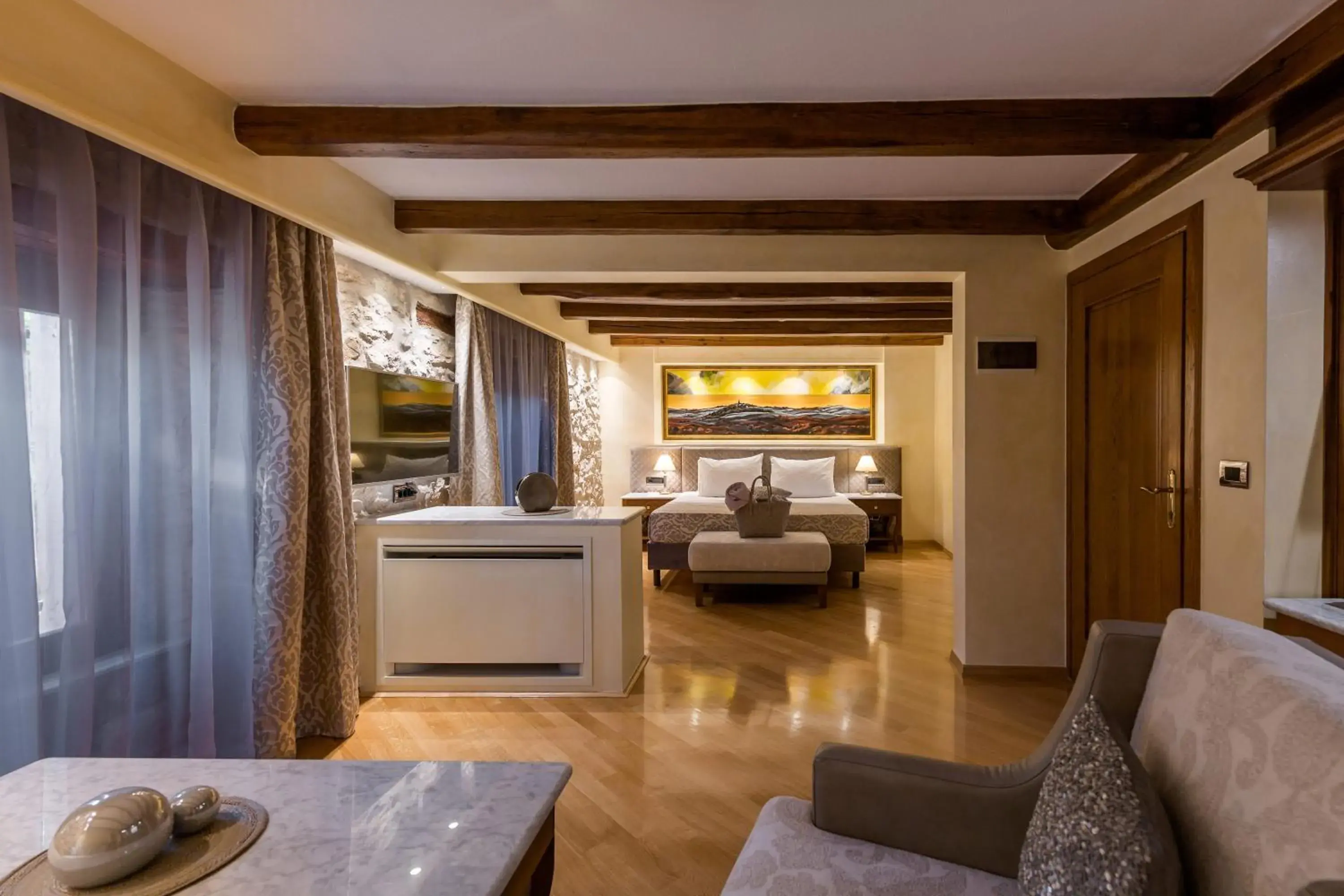 Seating area, Bed in Boutique Hotel San Rocco Seating area, Bed in Boutique Hotel San Rocco