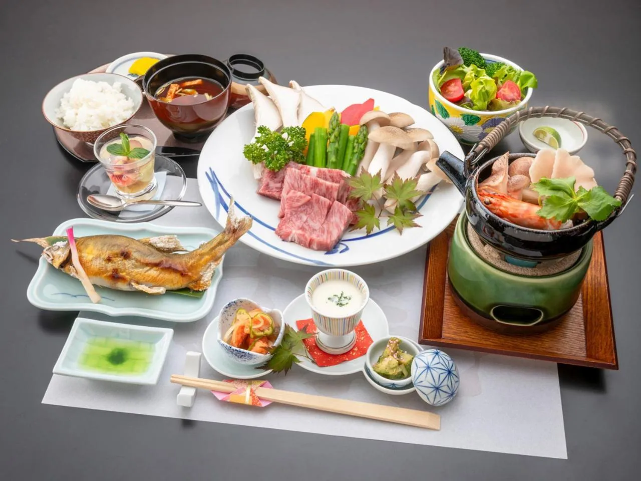 Dinner in Yunotani Senkei