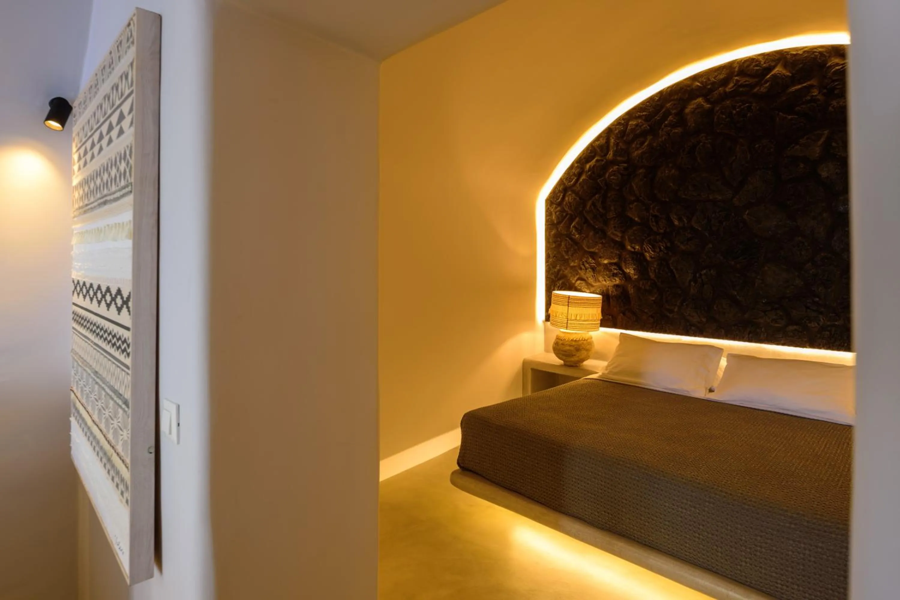 Bed in Nostos Apartments