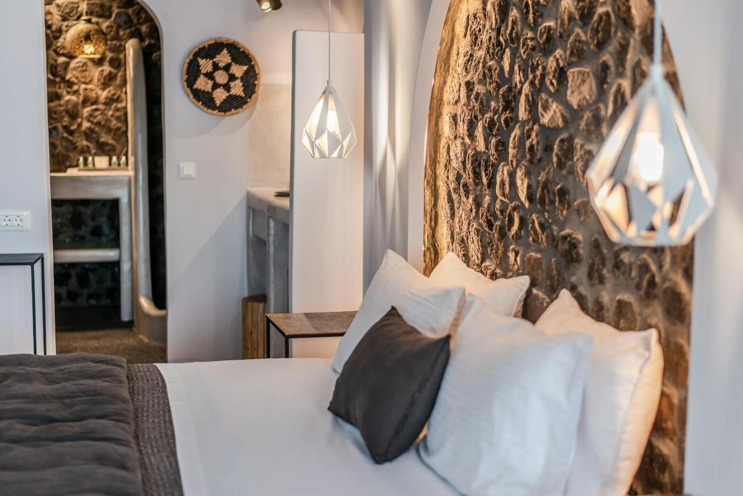 Bed in Nostos Apartments