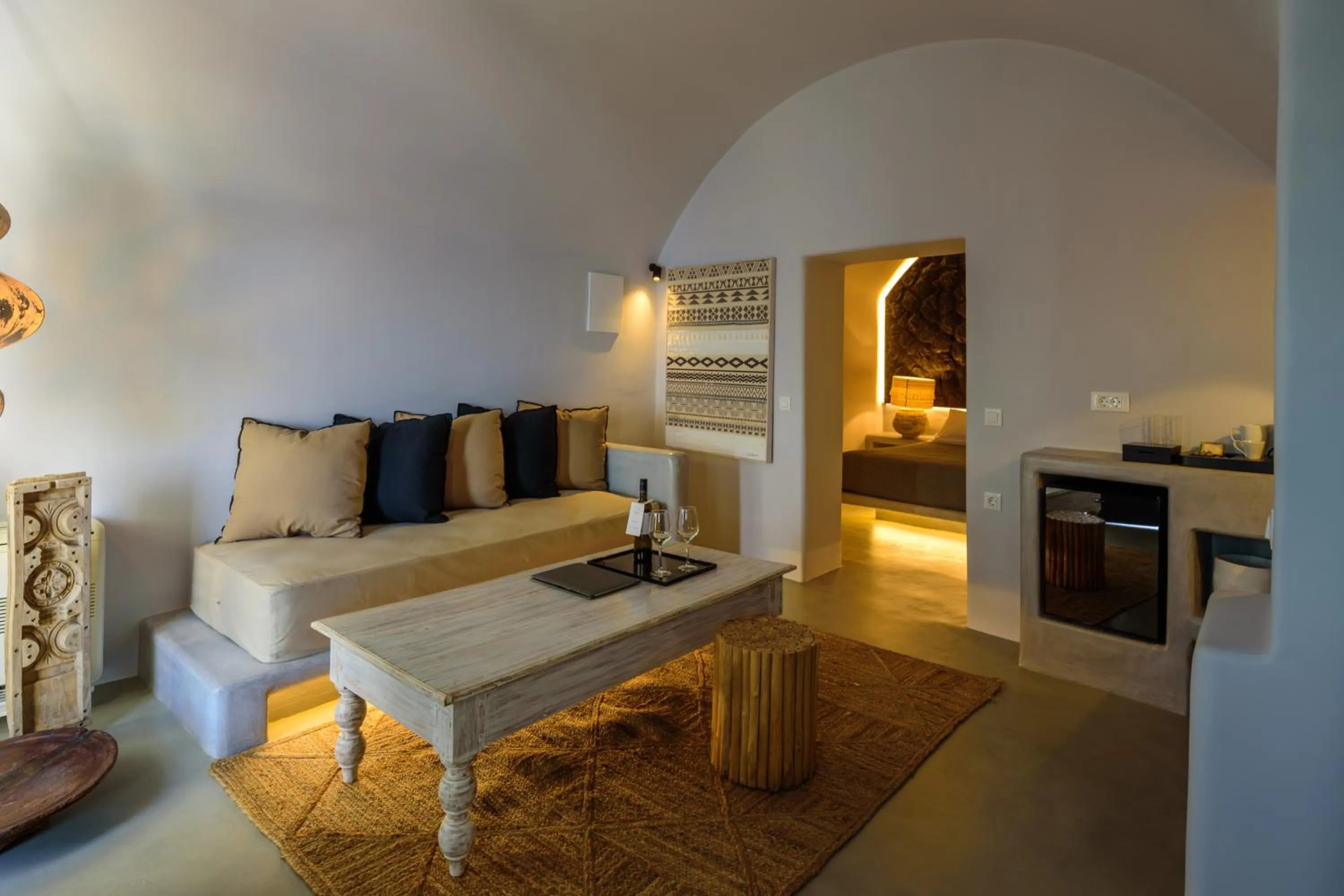 Bed in Nostos Apartments